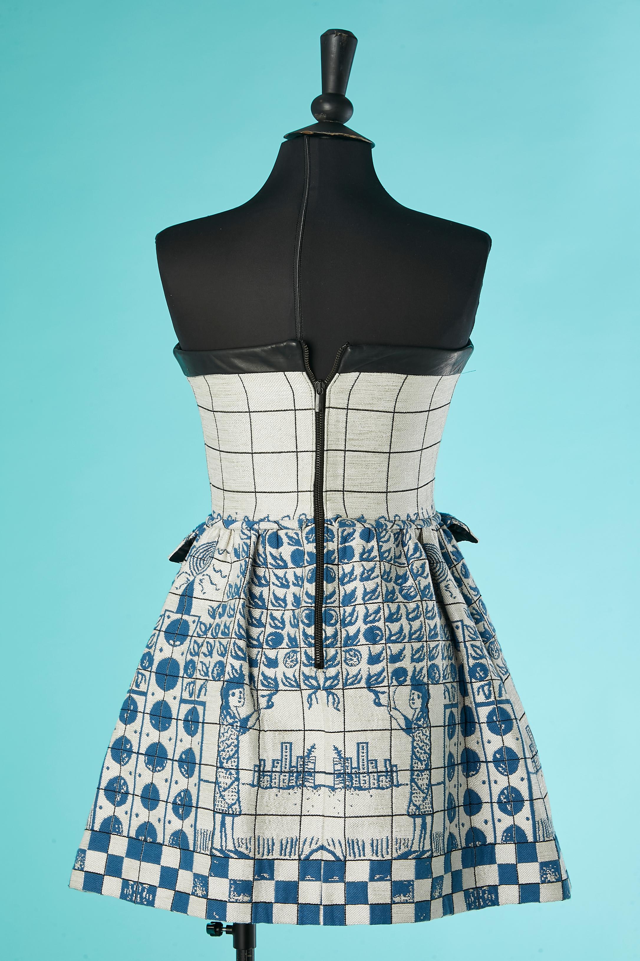 Bustier dress with jacquard pattern Jean-Charles de Castelbajac  For Sale 2