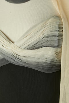 Bustier evening dress with scarf VICKY TIEL Couture for Bergdorf Goodman