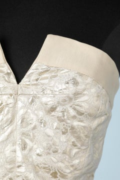 Bustier mini-dress in gold brocade D&G by Dolce & Gabanna