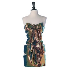 Mini abito bustier in paillettes multicolore Alexandre Vauthier