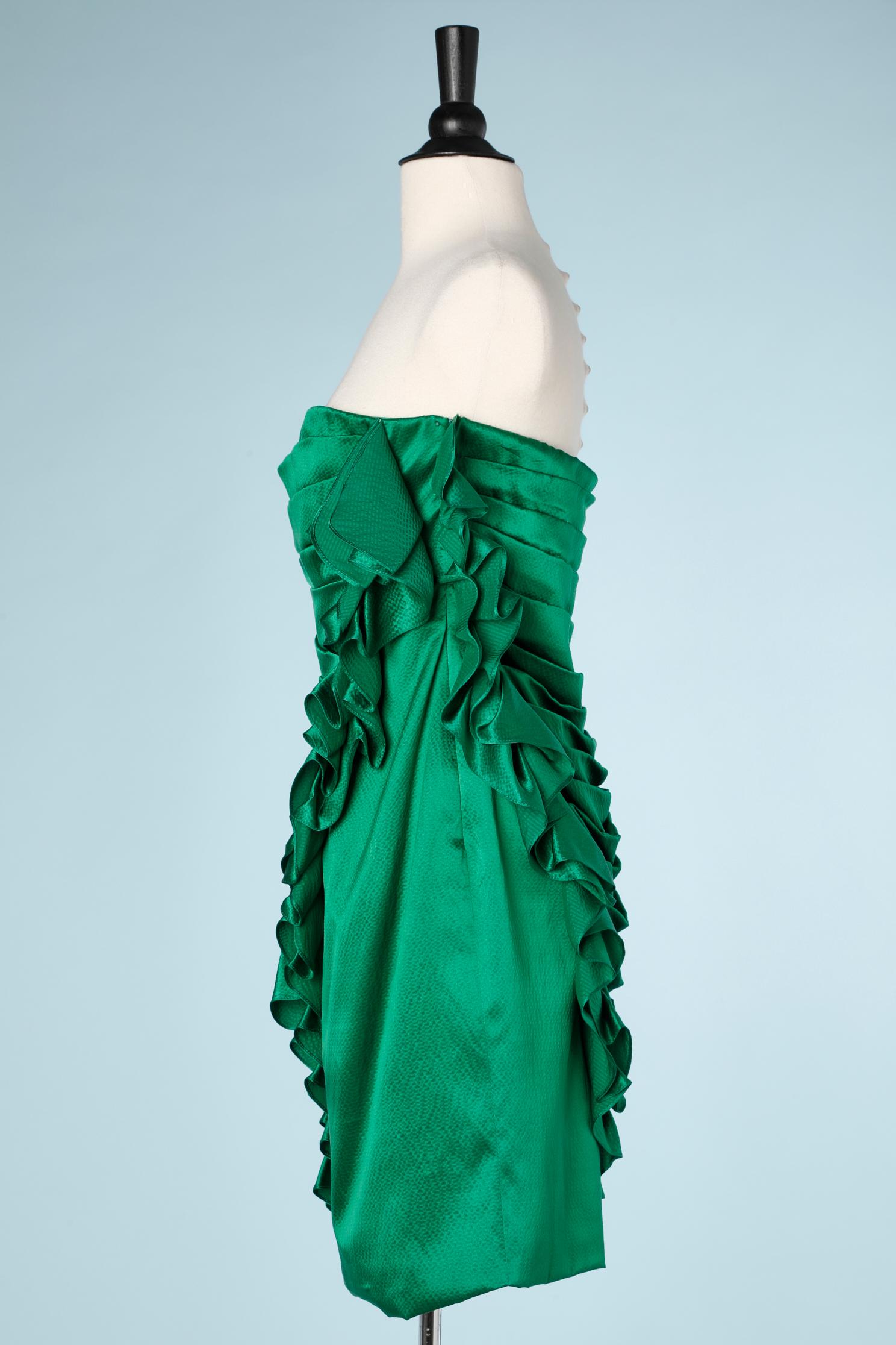 bustier silk mini dress