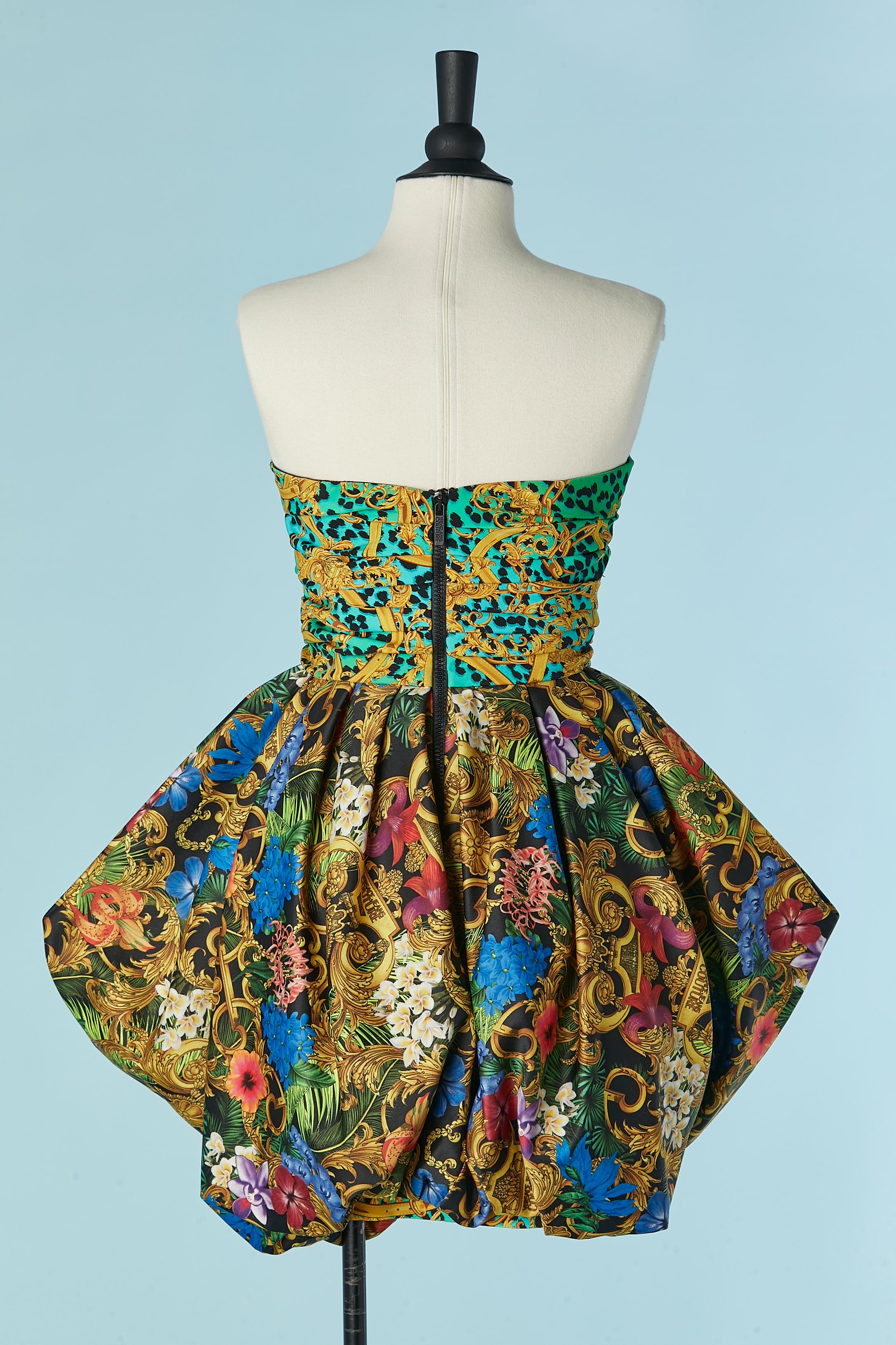 Bustier stampato  abito ballon cocktail Versace Jeans Couture 2
