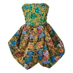 Bustier Printed  ballon cocktail dress VERSACE JEANS COUTURE