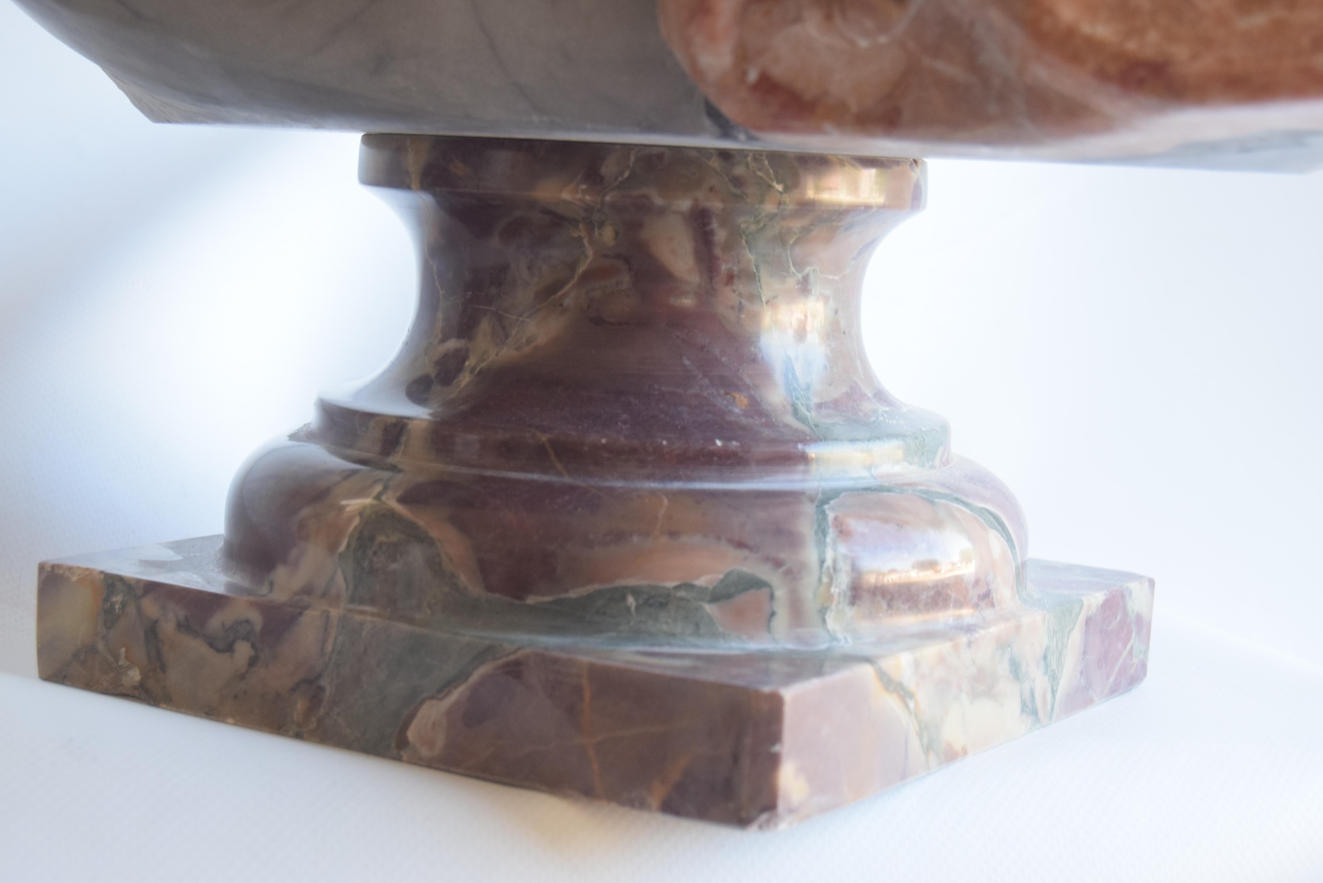 Buste d'Hadrien en marbre polychrome en vente 5