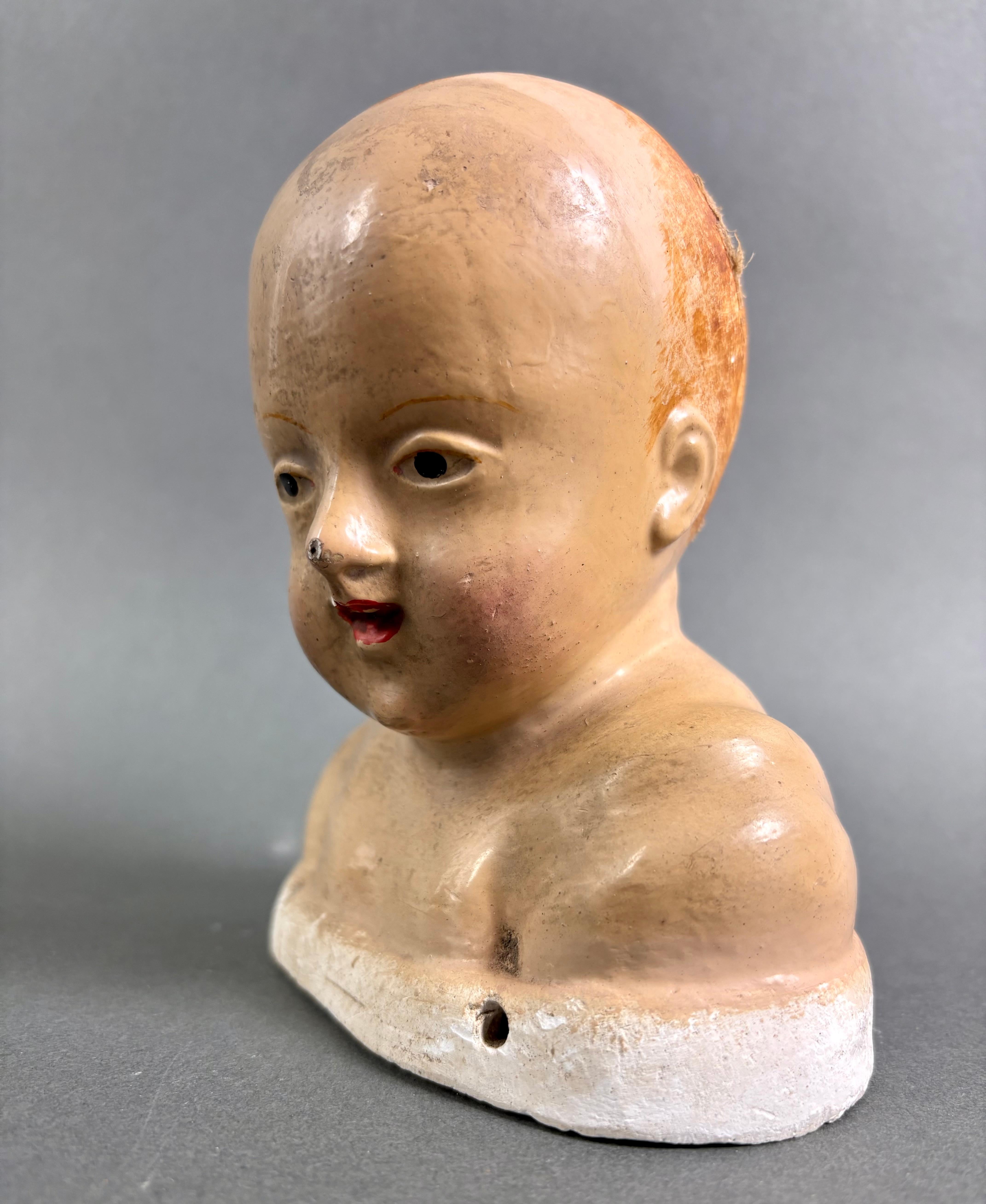 18th Century and Earlier Buste de l'Enfant Jésus Polychrome Sculpture italienne du XVIIIe siècle en vente