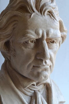 Busto di Beethoven -ceramica refrattaria fatta a mano -made in Italy