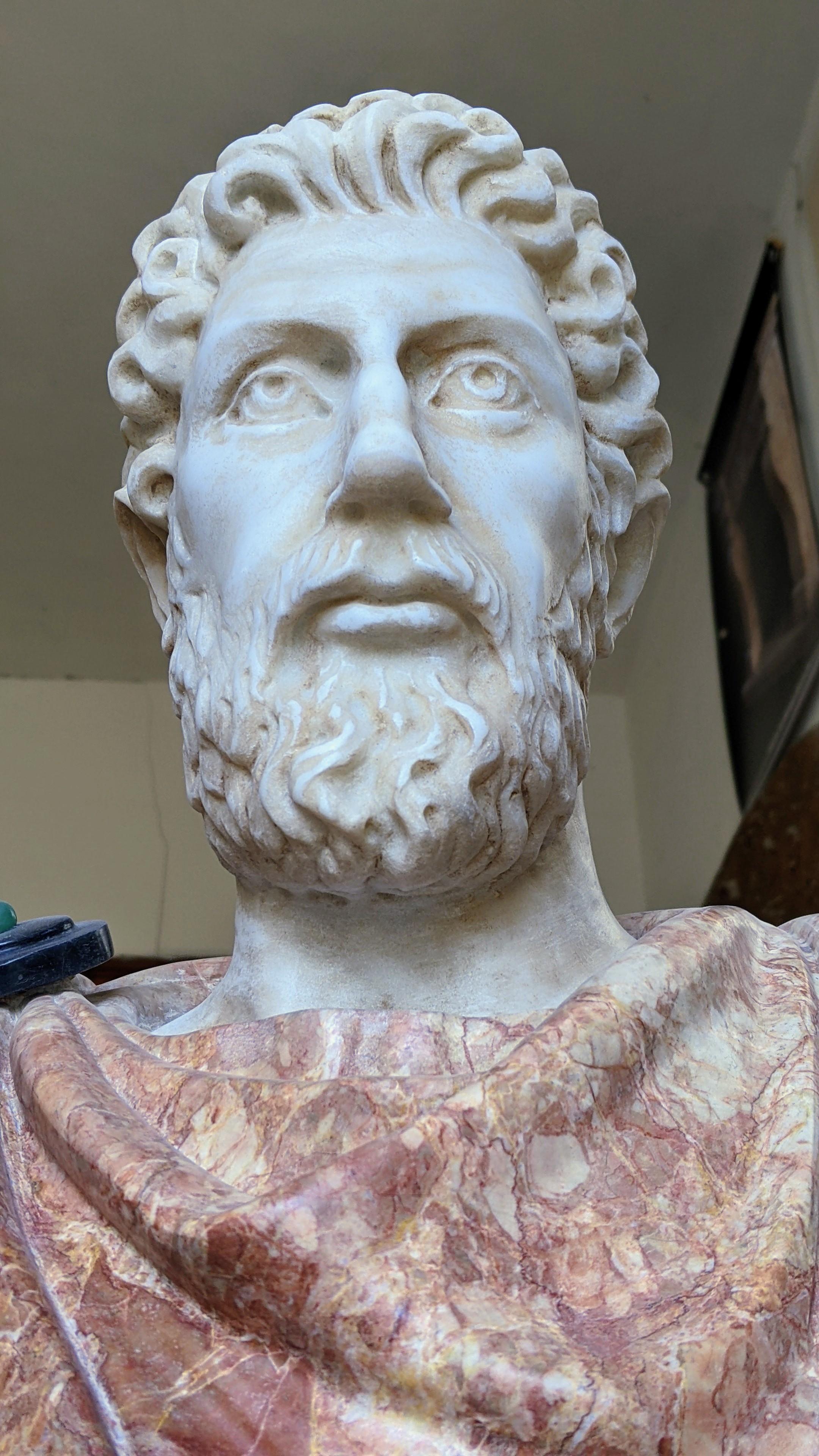 Bust of Marcus Aurelius in polychrome marble 5