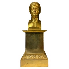 Bust of Napoleon I in Gilded Bronze in Ormolu Empire-era