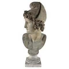 Busto di Paride Da Antonio Canova Fine XIX Secolo Scultura Neoclassica Italiana