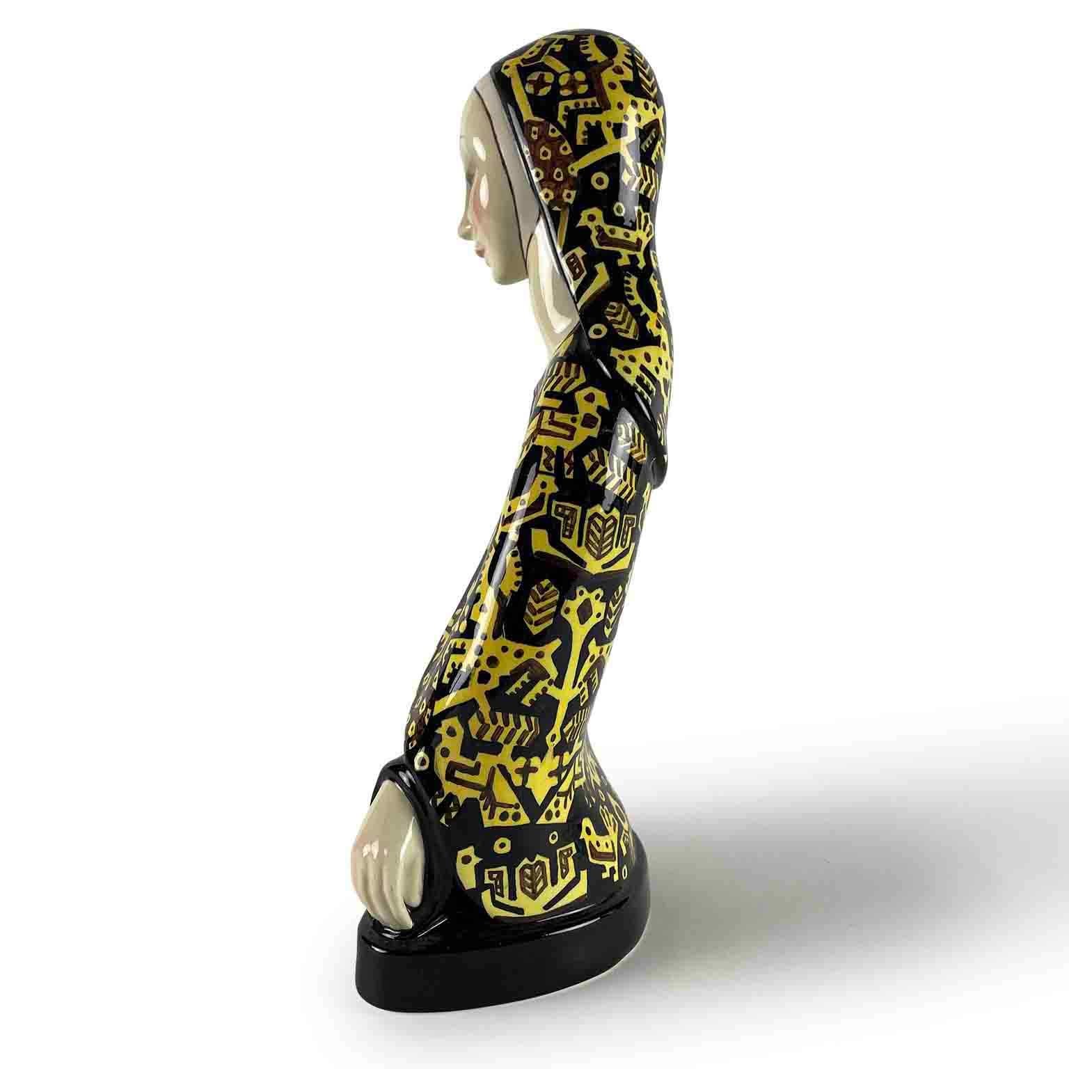 Buste Femme Décò en Céramique Lenci Torino 1933 Rassegnazione Elena Scavini Bon état - En vente à Milano, MI