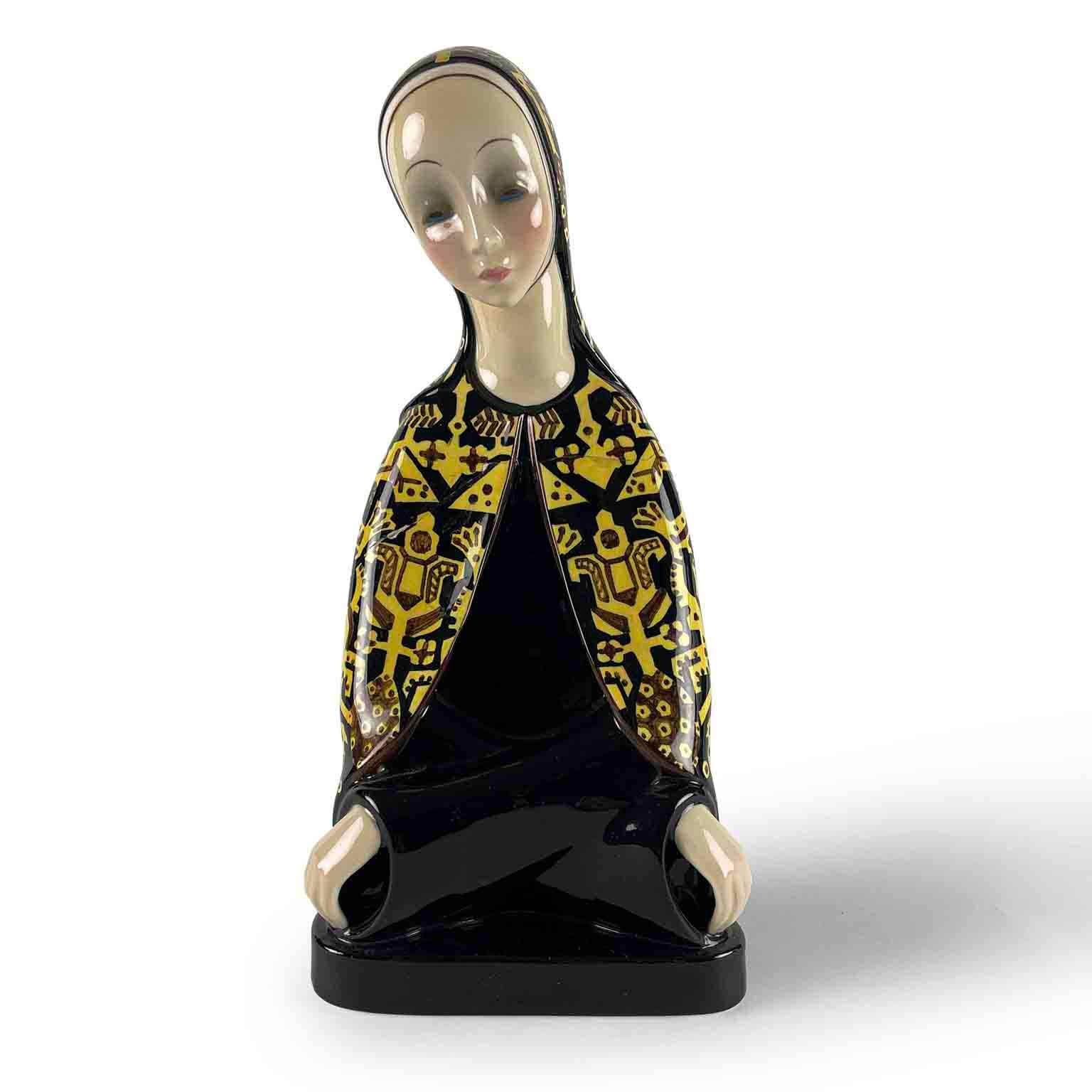 Buste Femme Décò en Céramique Lenci Torino 1933 Rassegnazione Elena Scavini en vente 2