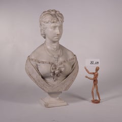 Busto Femminile in Marmo di Carrara XIX secolo