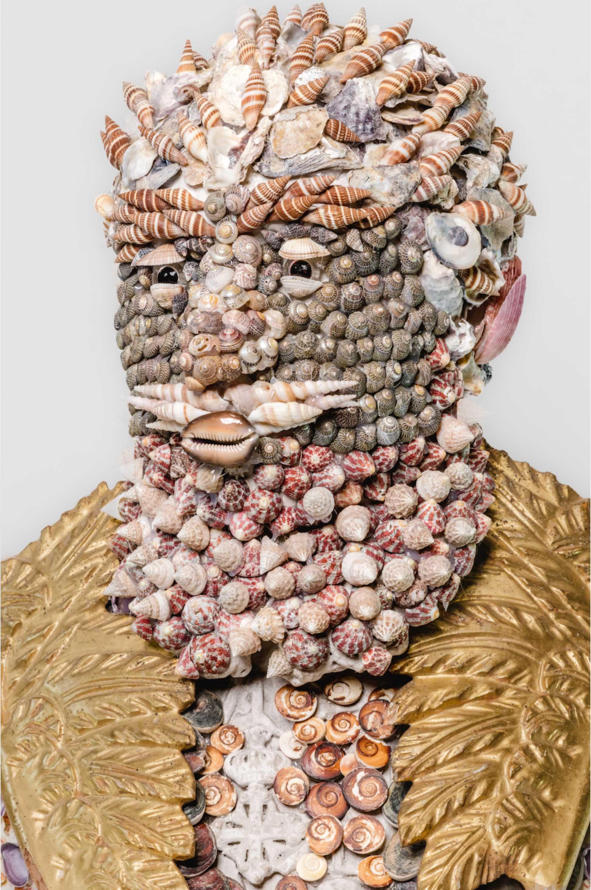 Buste en gesso du 19e siècle décoré de fruits anciens et de conchiglie Neuf - En vente à Livorno, IT