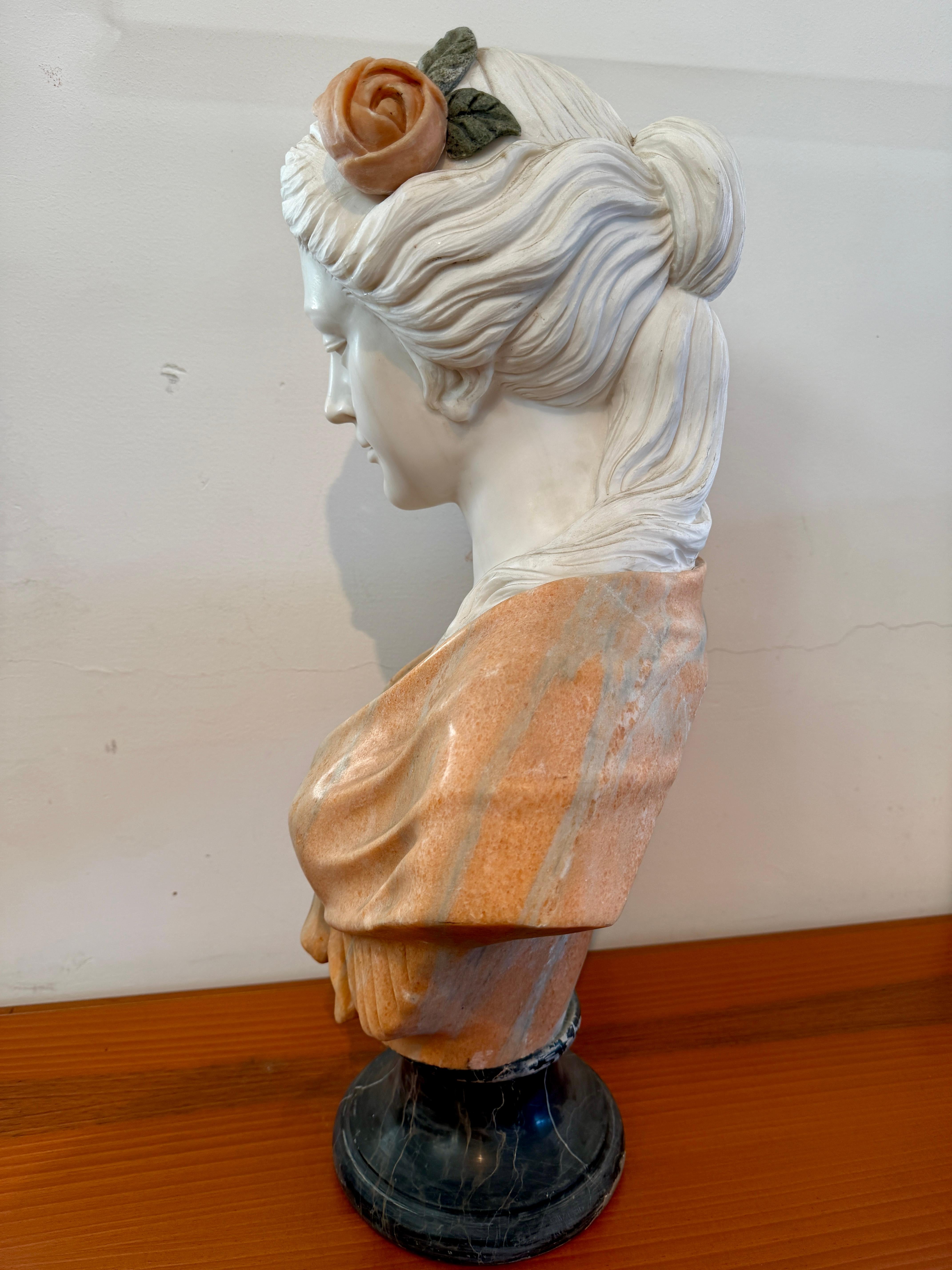 Busto in marmo deluxe raffigurante una dama bianca anni '70 im Angebot 4