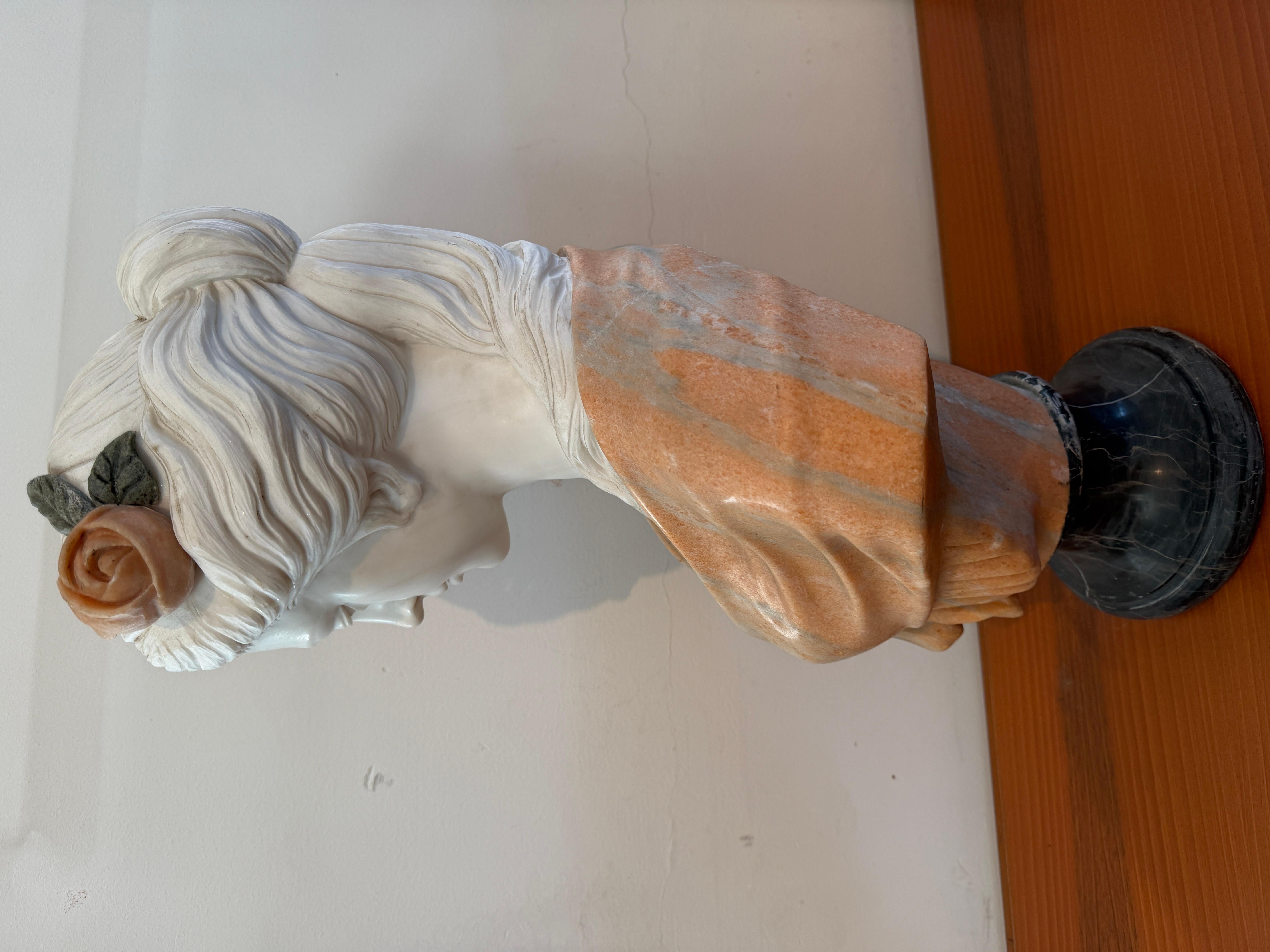 Busto in marmo deluxe raffigurante una dama bianca anni '70 im Angebot 2
