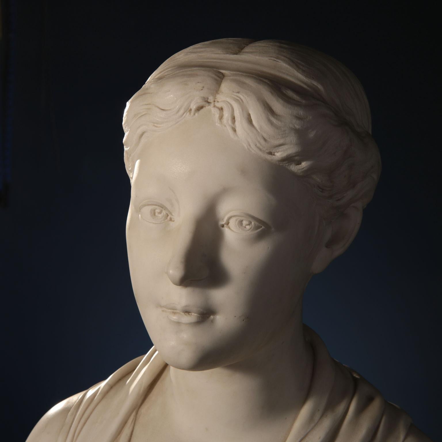 Autre Buste en marbre, première moitié du 19e siècle en vente