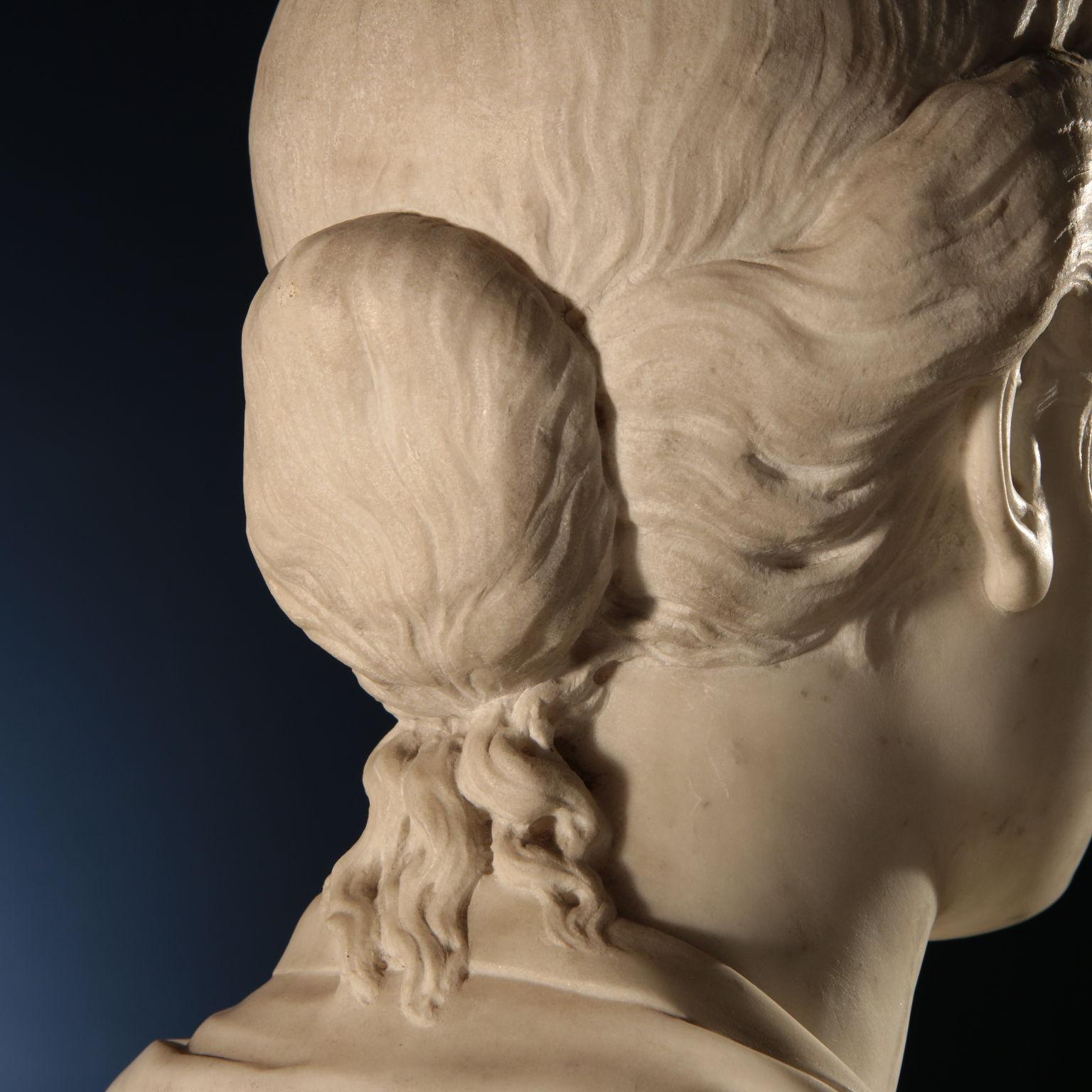 19th Century Buste en marbre, première moitié du 19e siècle en vente