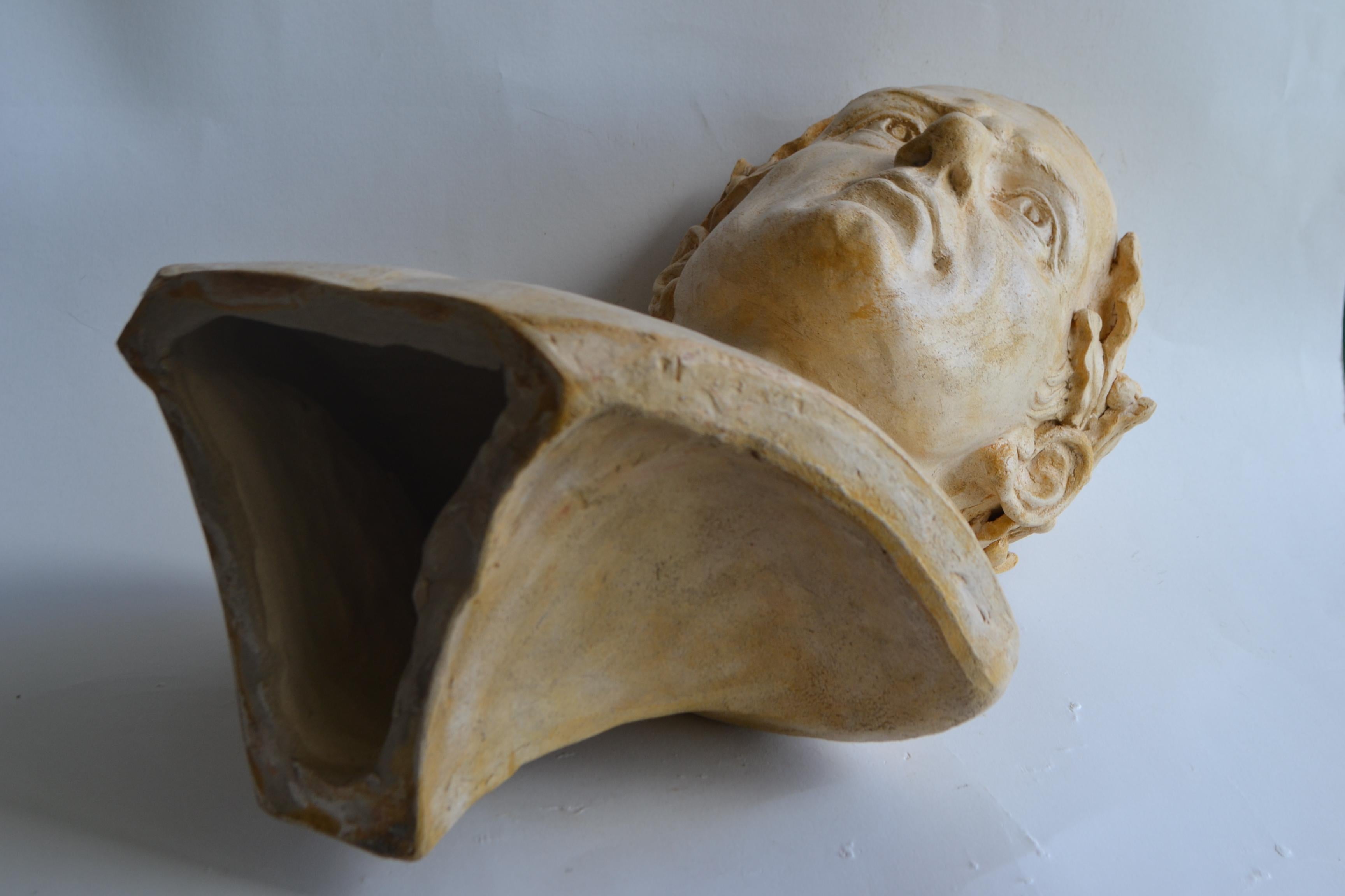 Büste Napoleon Bonaparte -klare handgemachte Keramik- hergestellt in Italien im Angebot 8
