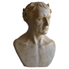 Busto Napoleón Bonaparte -cerámica clara hecha a mano- made in Italy