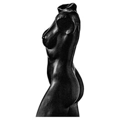 "NUR" bust with semi-gloss black enamel finish