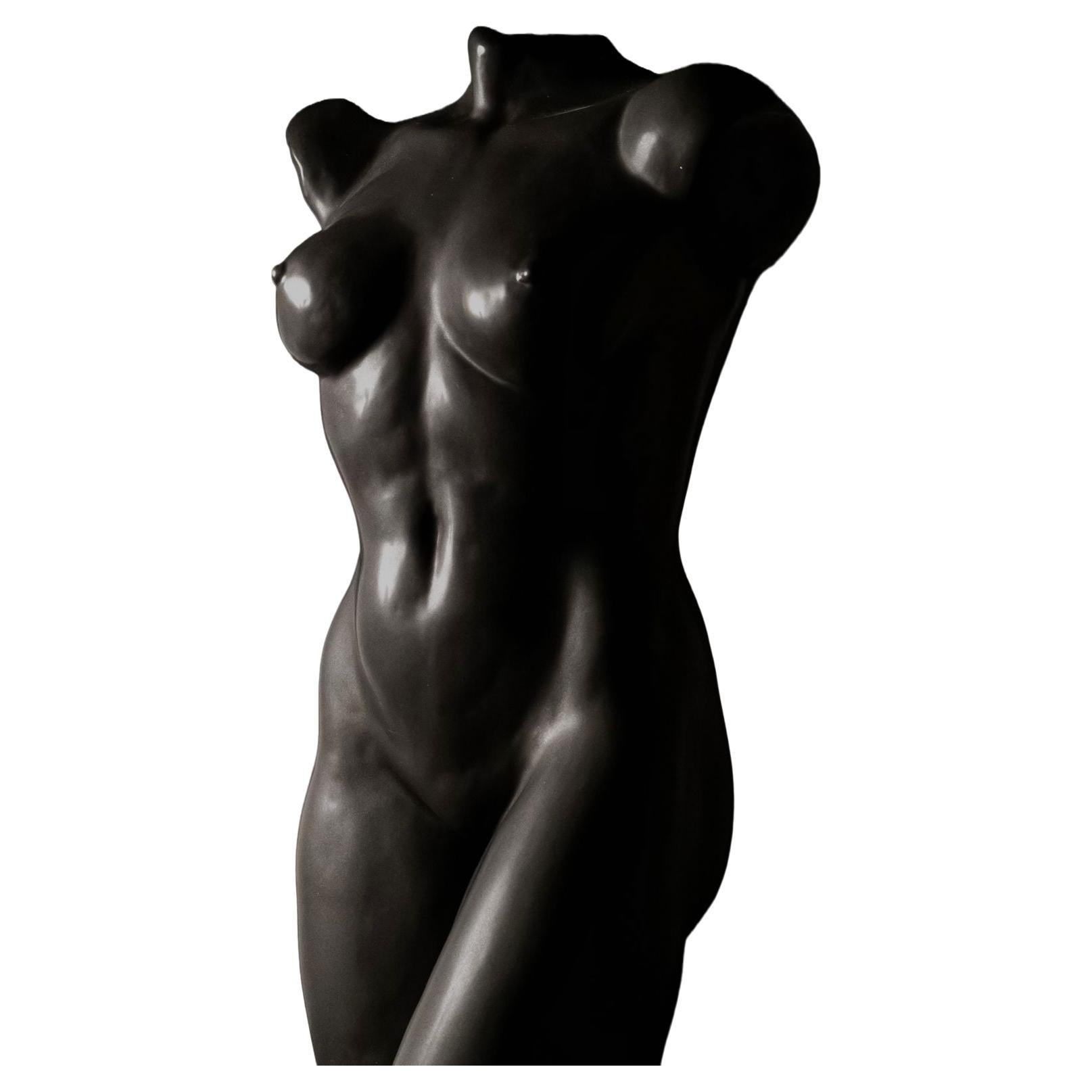 "NUR" bust with semi-gloss black enamel finish  For Sale