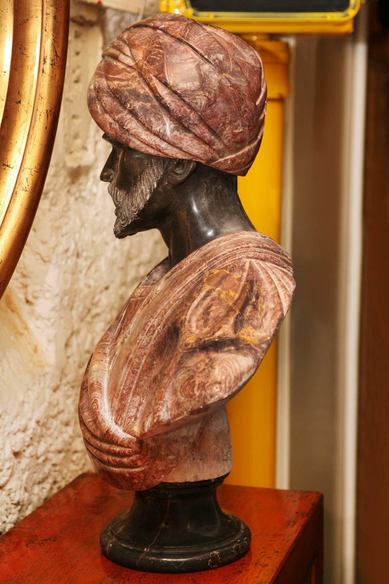 Busts Roman Set of Two Sculpture in Solid Marble at 1stDibs