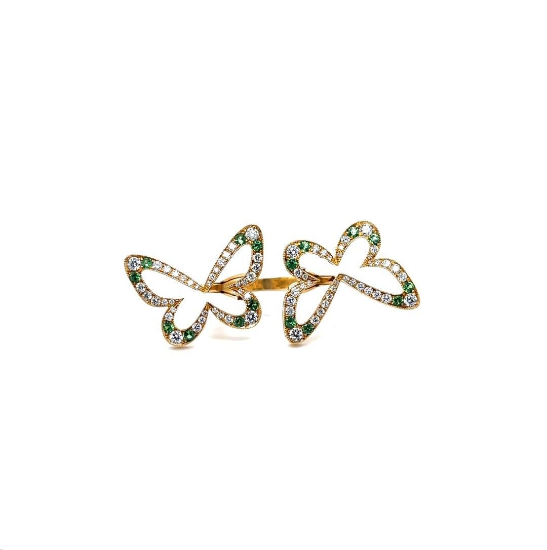 Women's BUT2R18KY, Butterfly Ring 18k Yellow Gold For Sale