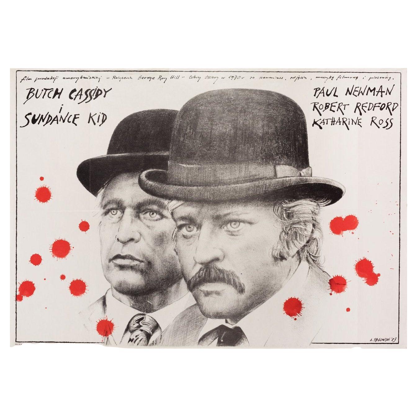 Butch Cassidy and the Sundance Kid 1983 Polish B1 Film Poster For Sale