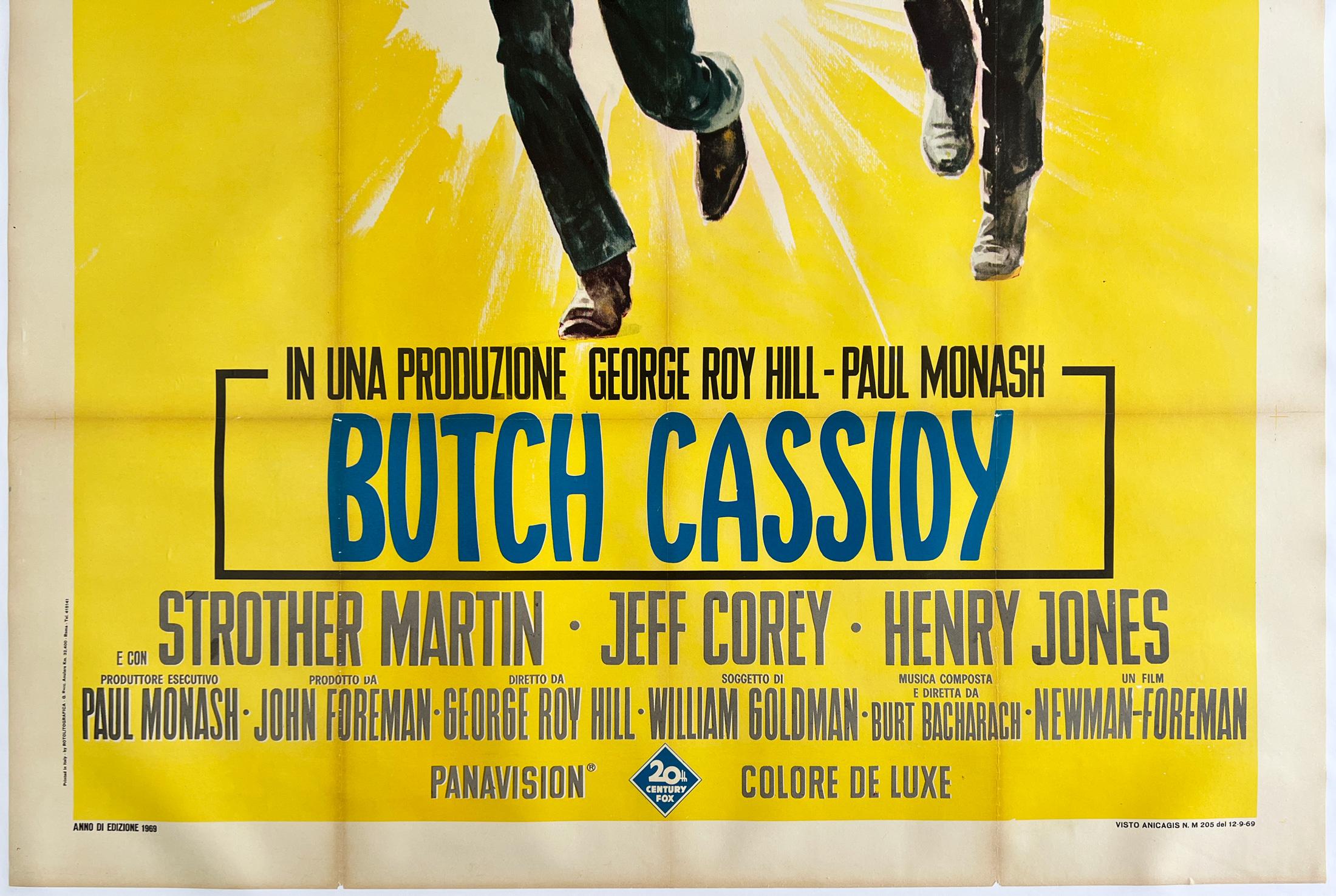 BUTCH CASSIDY AND THE SUNDANCE KID Italienisches Filmplakat, 1970er Jahre, 4 FOGLIO (20. Jahrhundert) im Angebot