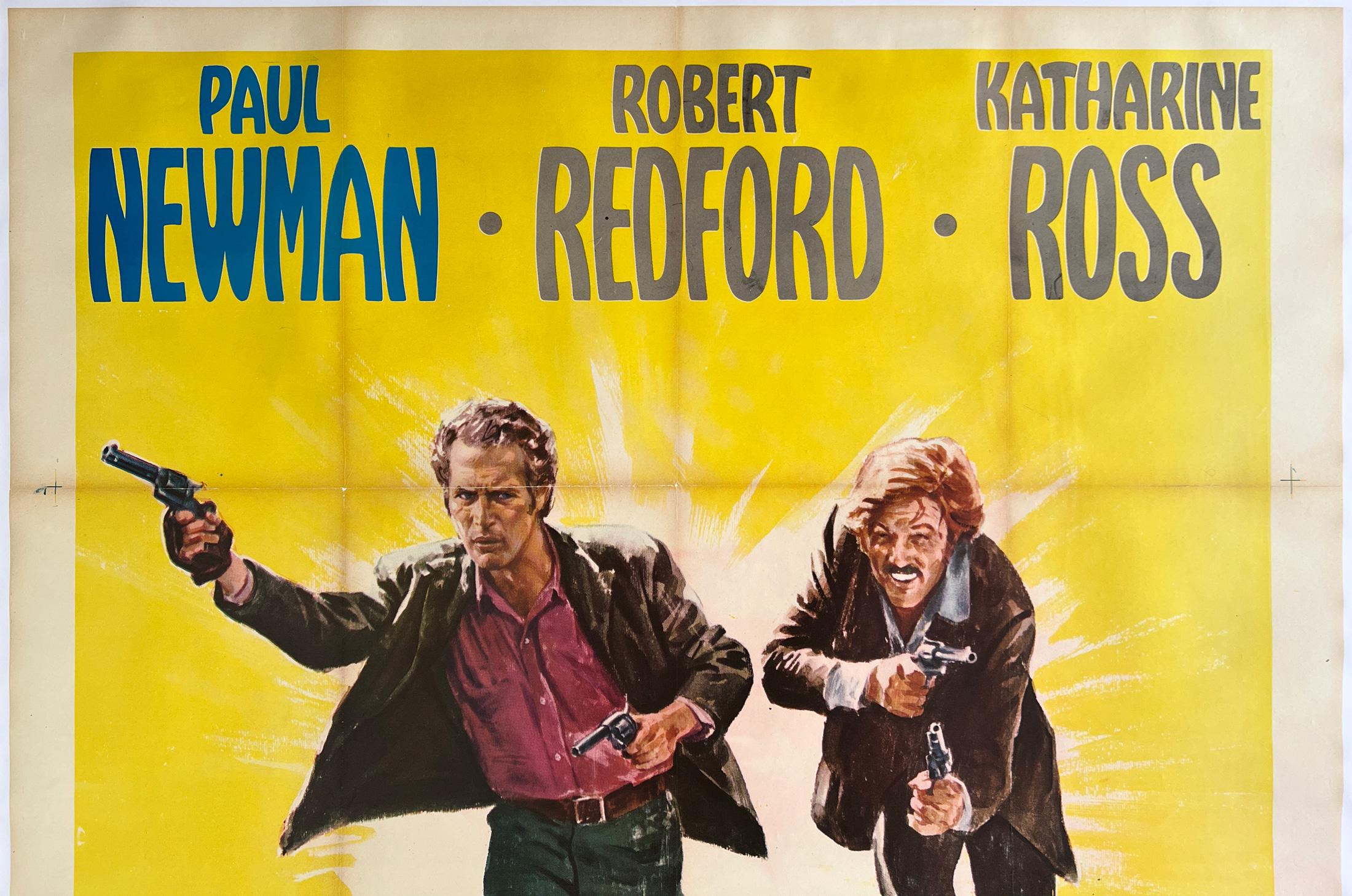 Butch Cassidy y Sundance Kid Cartel de película italiana, años 70 4 Foglio siglo XX en venta