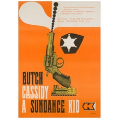 Used Butch Cassidy and the Sundance Kid Original Czech A1 Film Poster, Stanner, 1970
