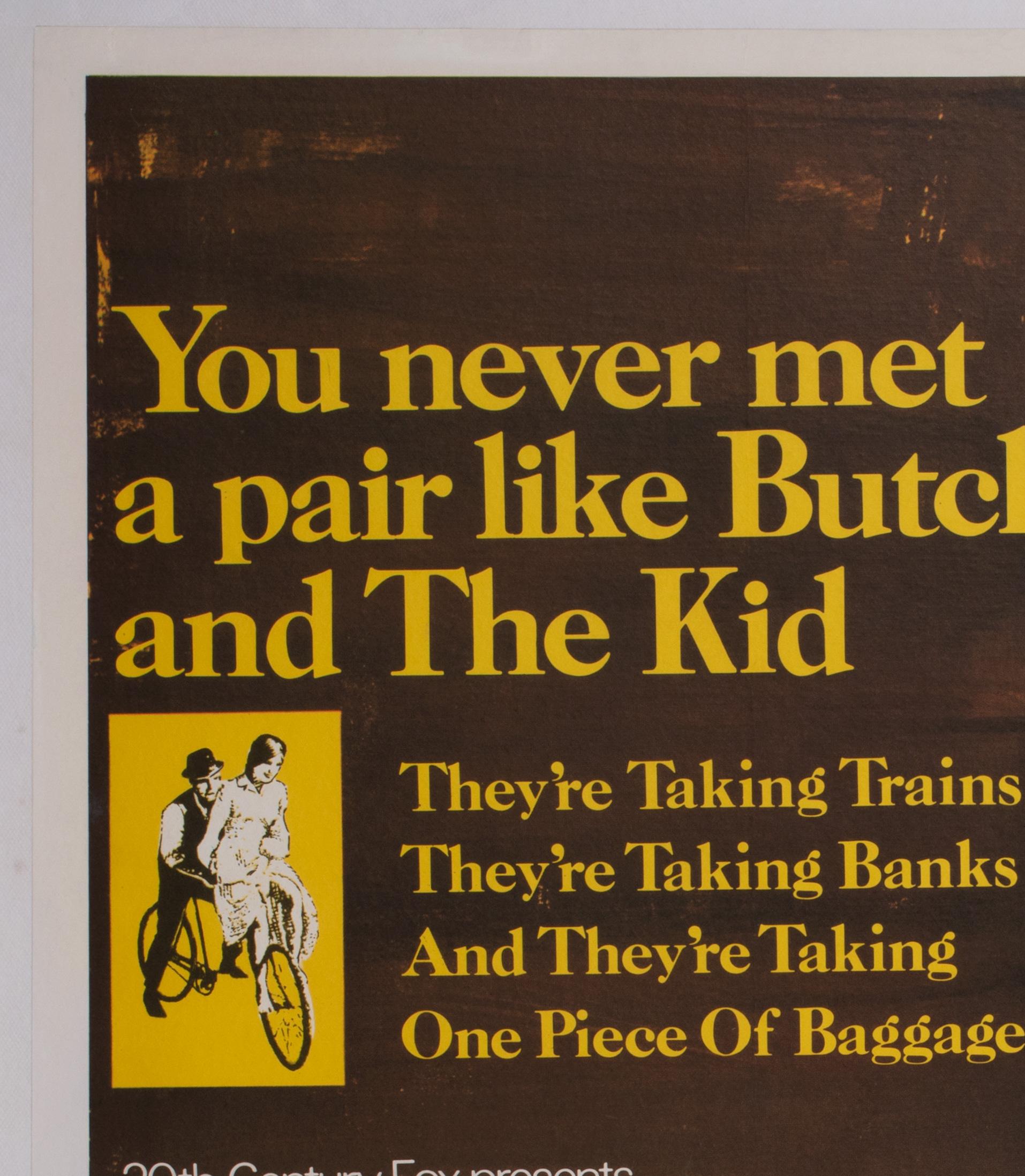 British Butch Cassidy and the Sundance Kid UK Film Movie Poster, Tom Beauvais, 1969 For Sale