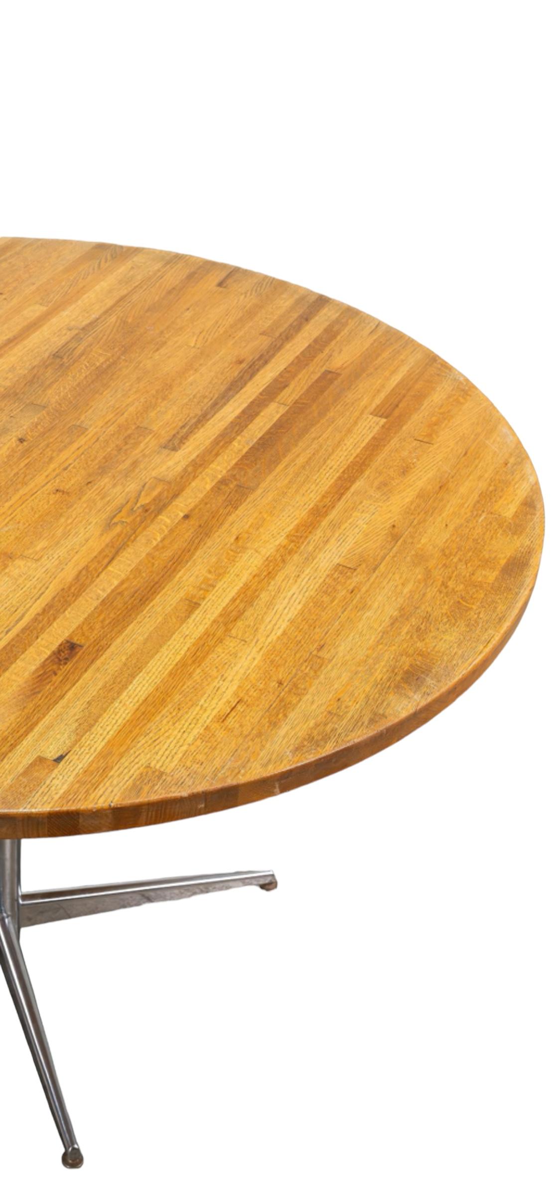 American Butcher Block 48 inch Round Kitchen Dining Table For Sale