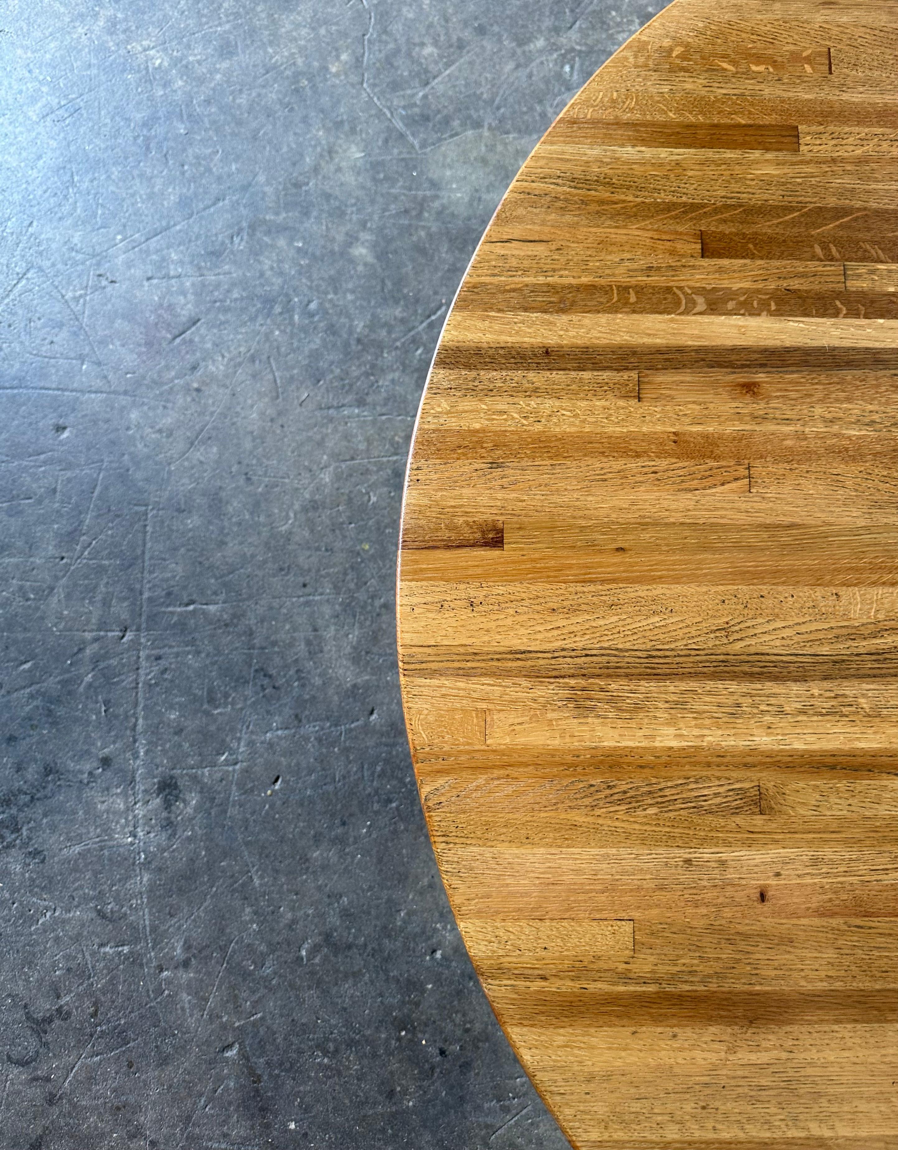Butcher Block 48 inch Round Kitchen Dining Table For Sale 3