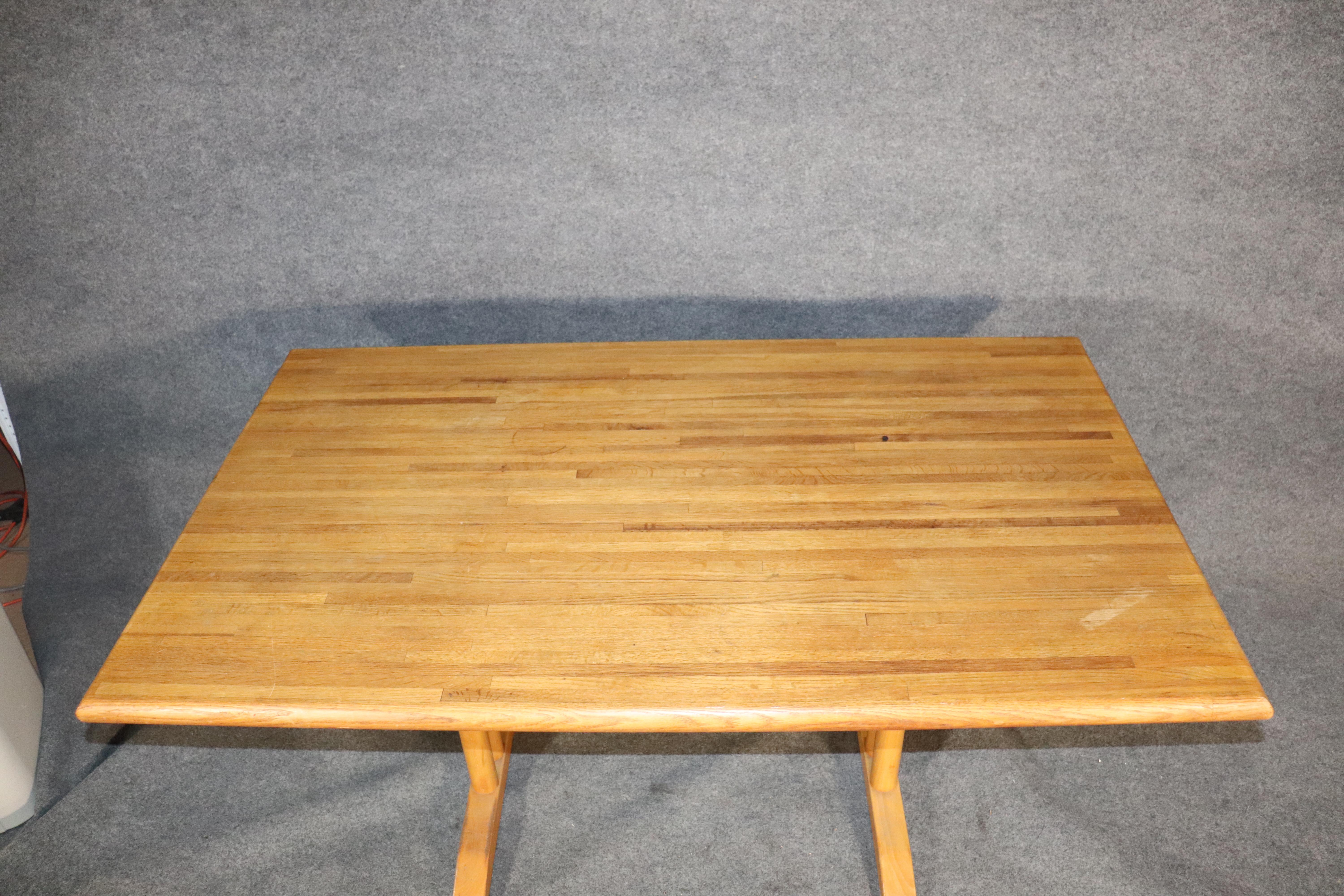 20th Century Butcher Block Dining Table For Sale