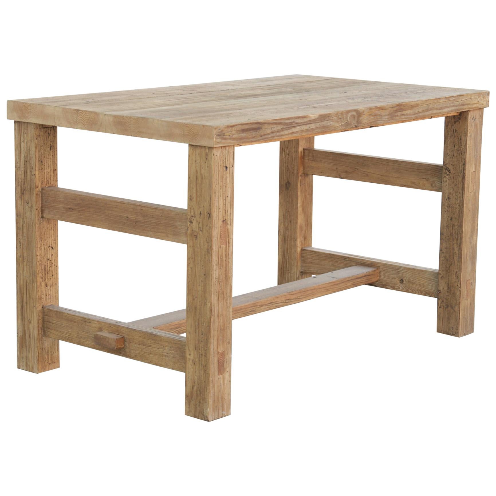 Reclaimed Pine Butcher Block Kitchen Island, Made to Order by Petersen Antiques