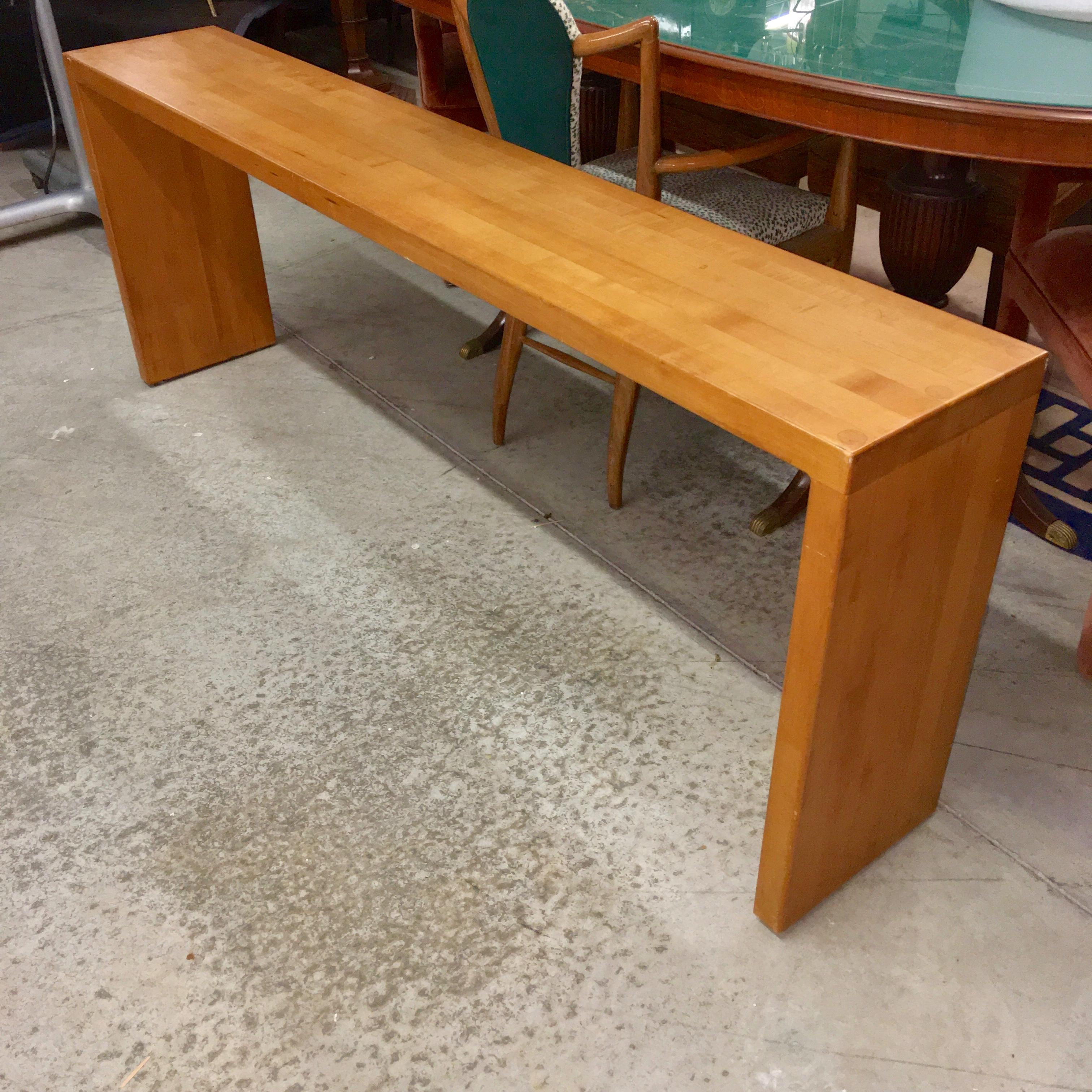 Butcher Block Parsons Console Sofa Table 7