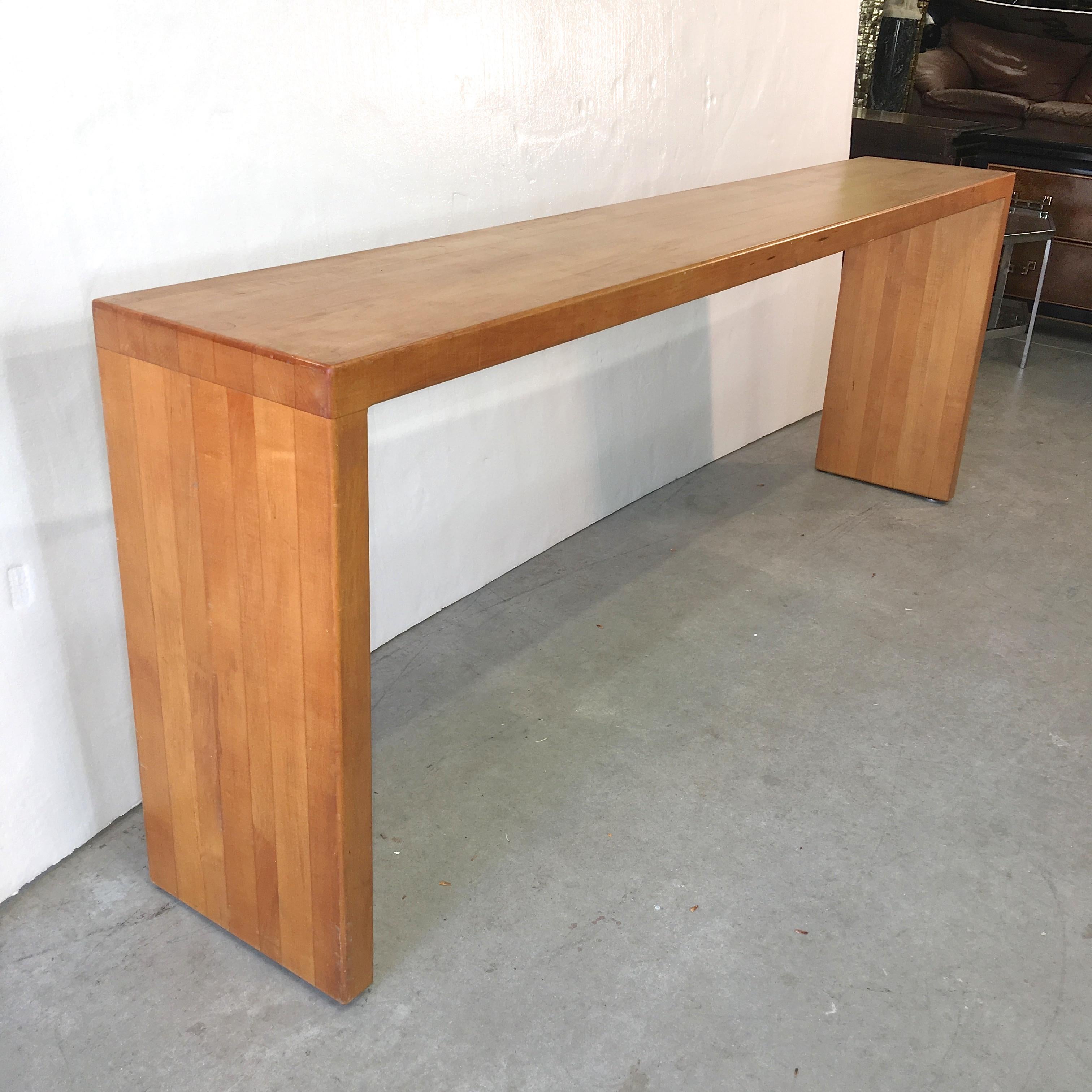 butcher block sofa table