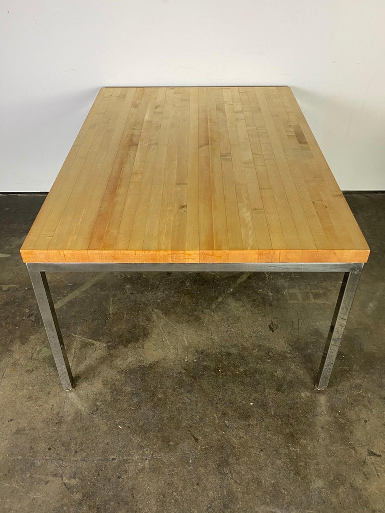 Butcher Block Parsons Dining Table From Design Research For Sale At 1stdibs
