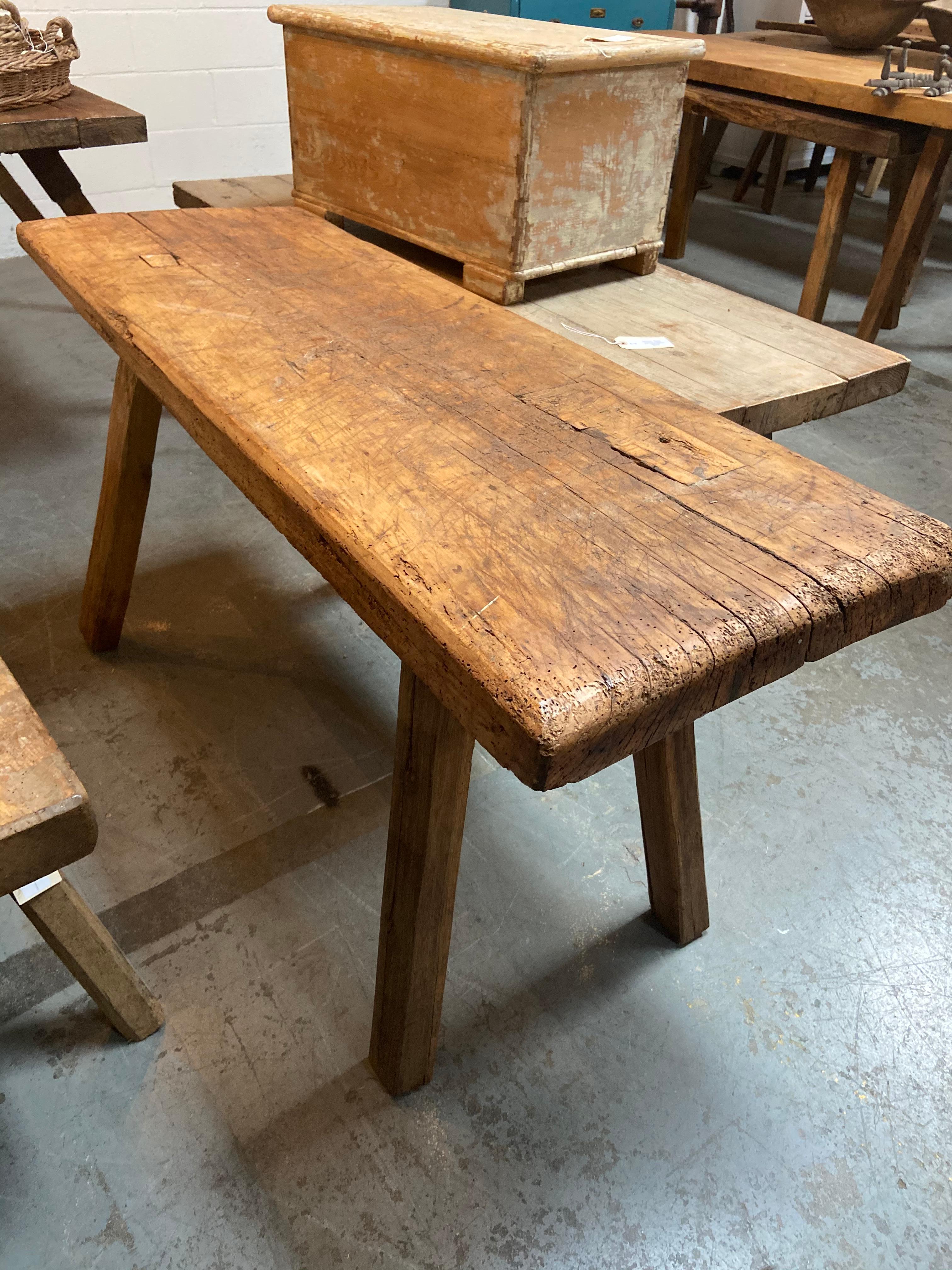 large butcher block table
