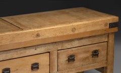 Butcher Block Work Table, England circa 1900