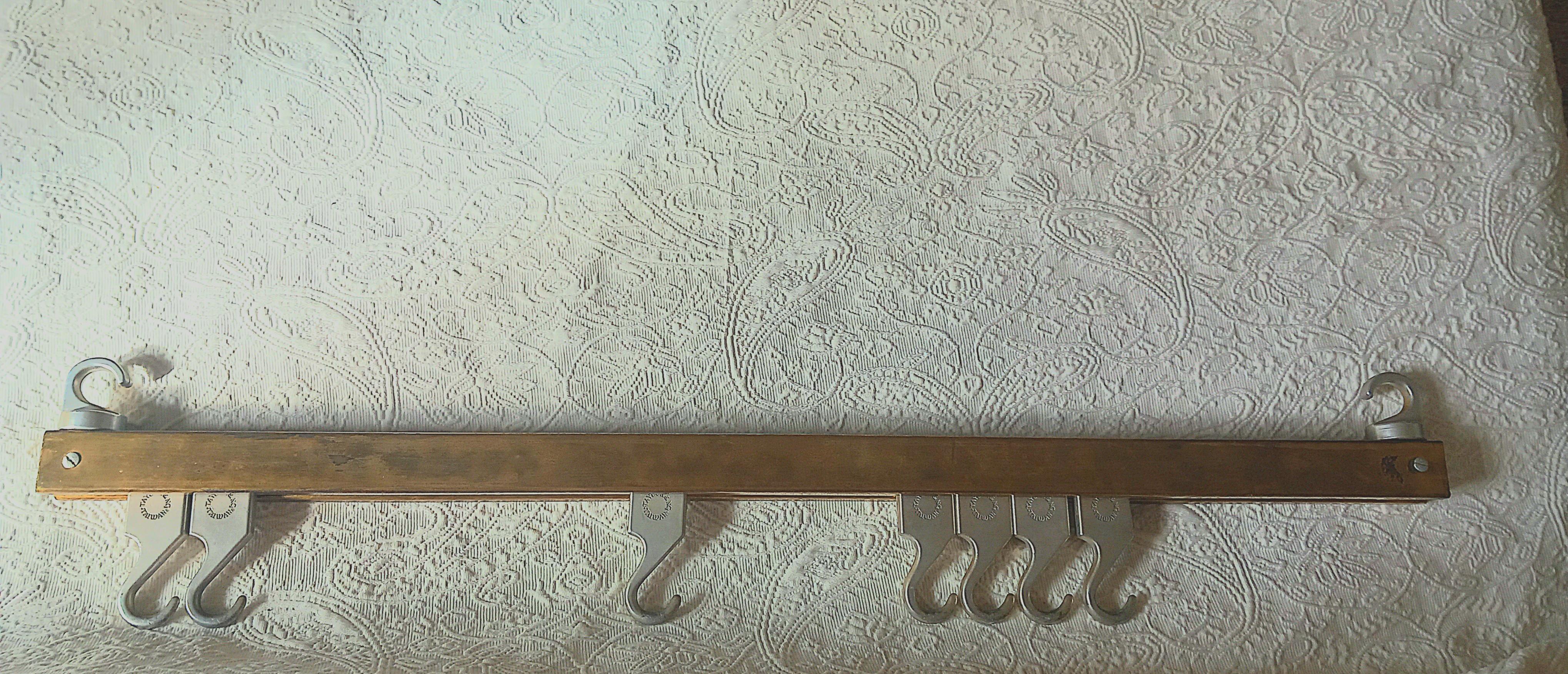 Butcher Hanger  Brass and Steel Whit 7 Movable Hooks.Industrial  Large Size 92cm 2