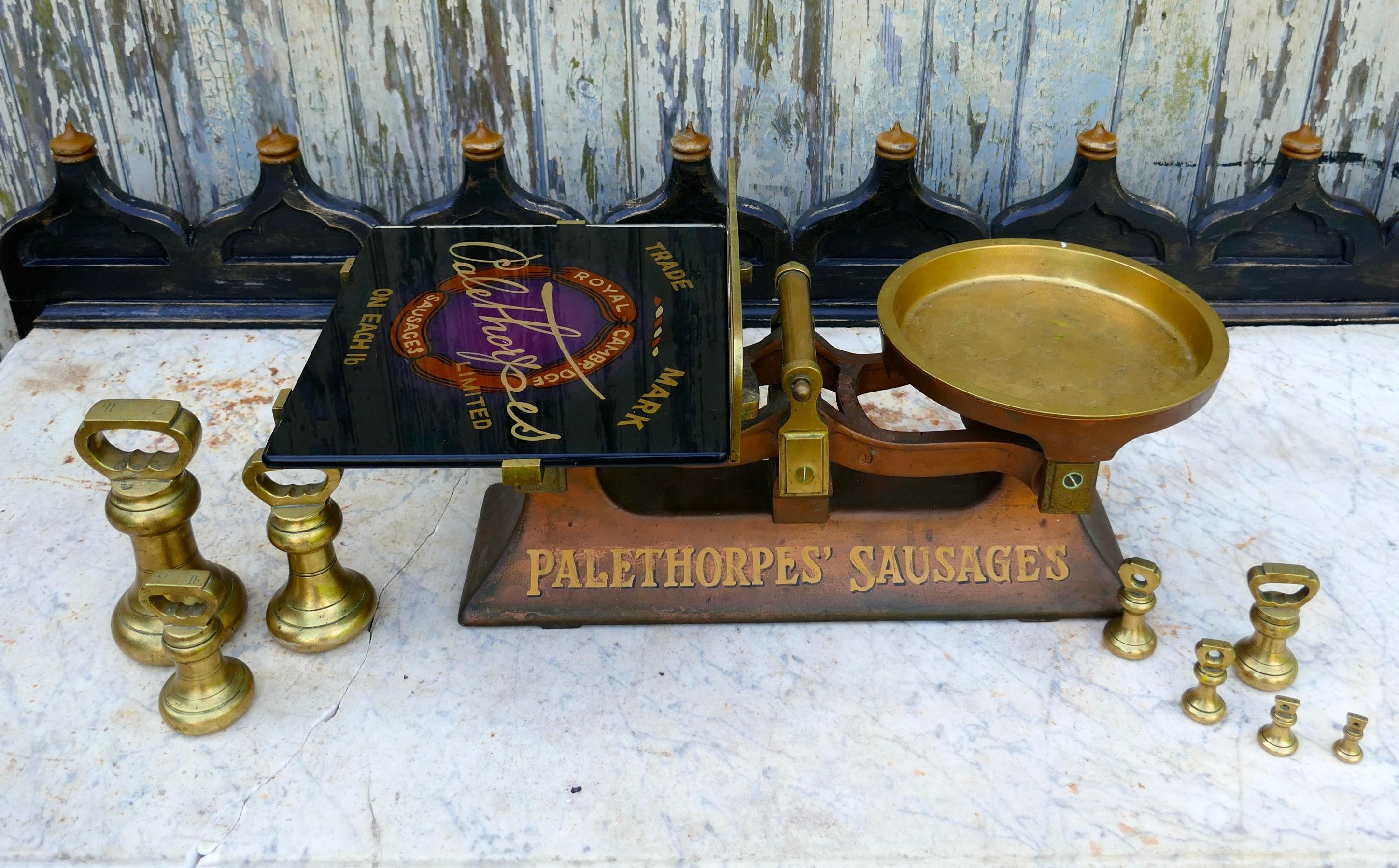 Butchers Balance Scales, Advertising Palethorpes’ Sausages    For Sale 2