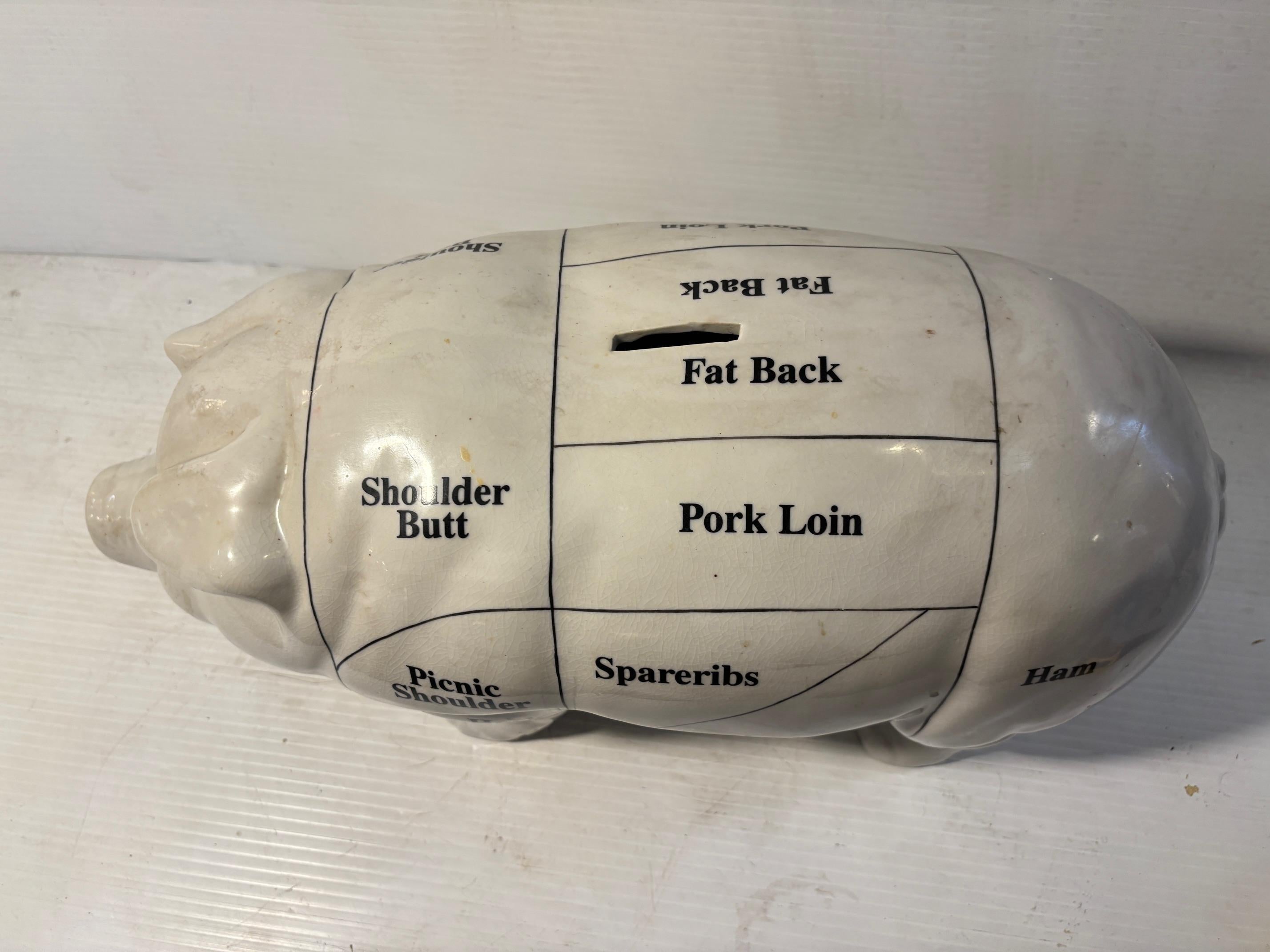 Folk Art Butcher's Piggy Bank For Sale