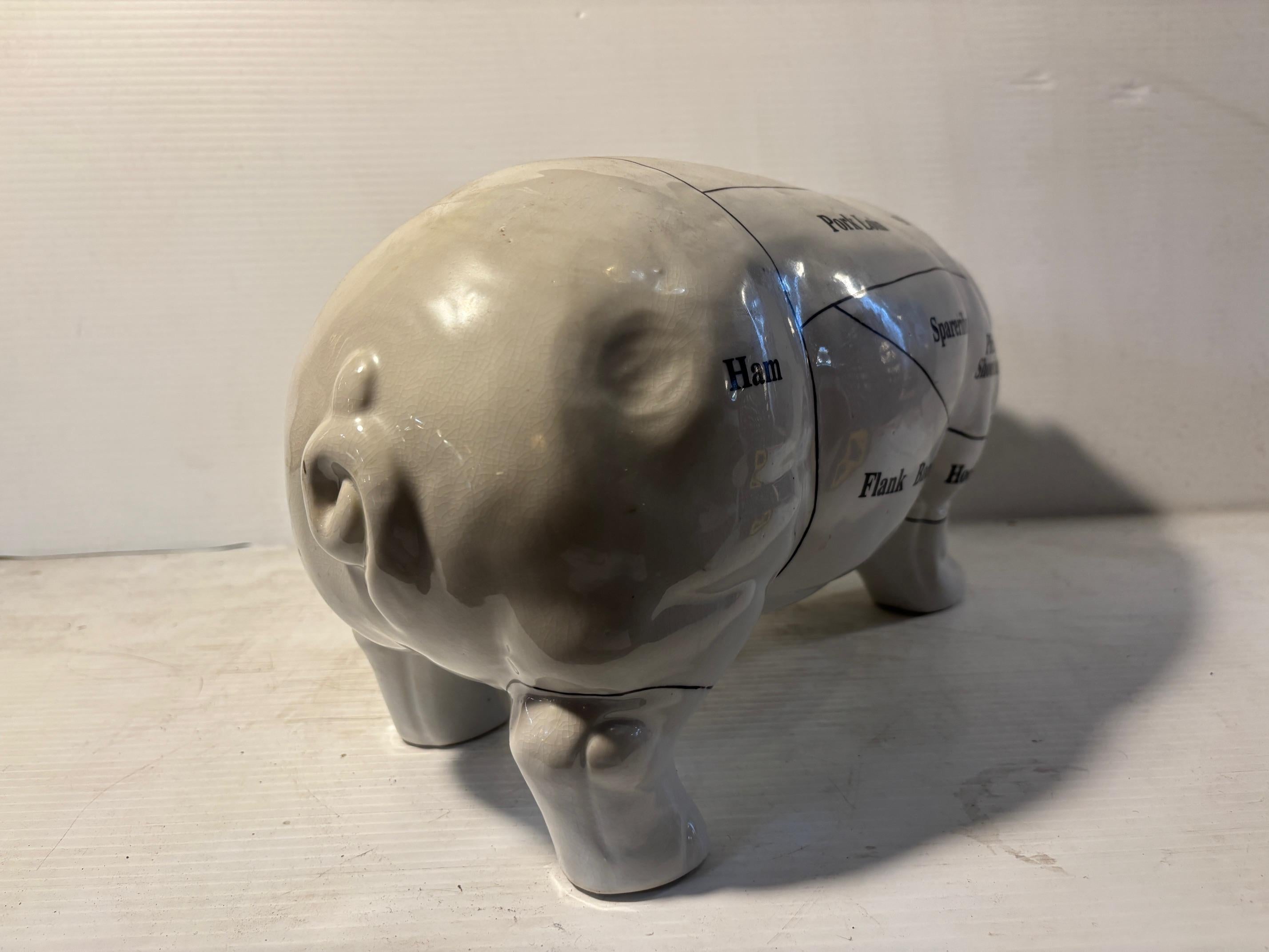 Molded Butcher's Piggy Bank For Sale