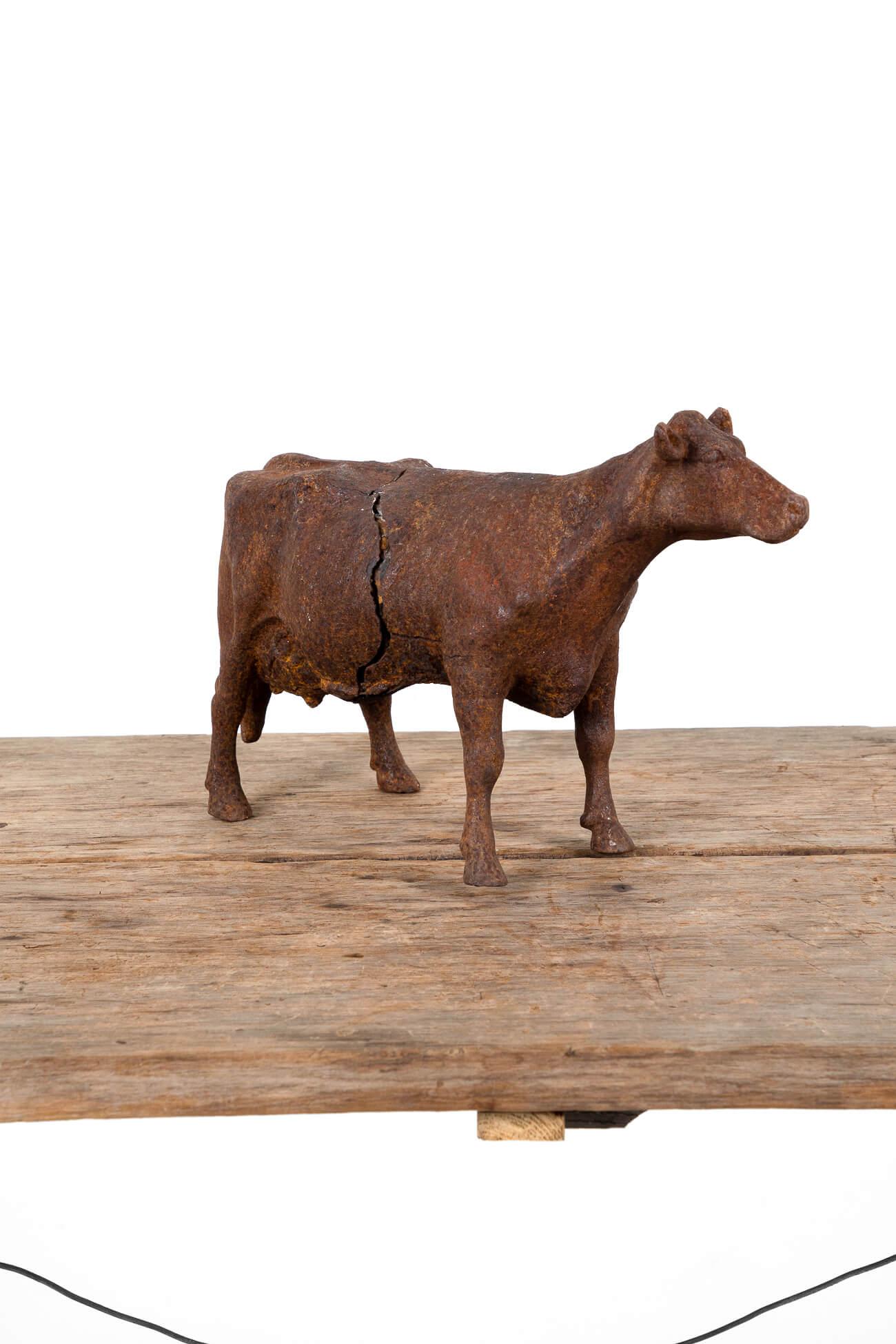 Butcher’S Shop Display Cow in Cast Iron, circa 1900 In Good Condition In Faversham, GB