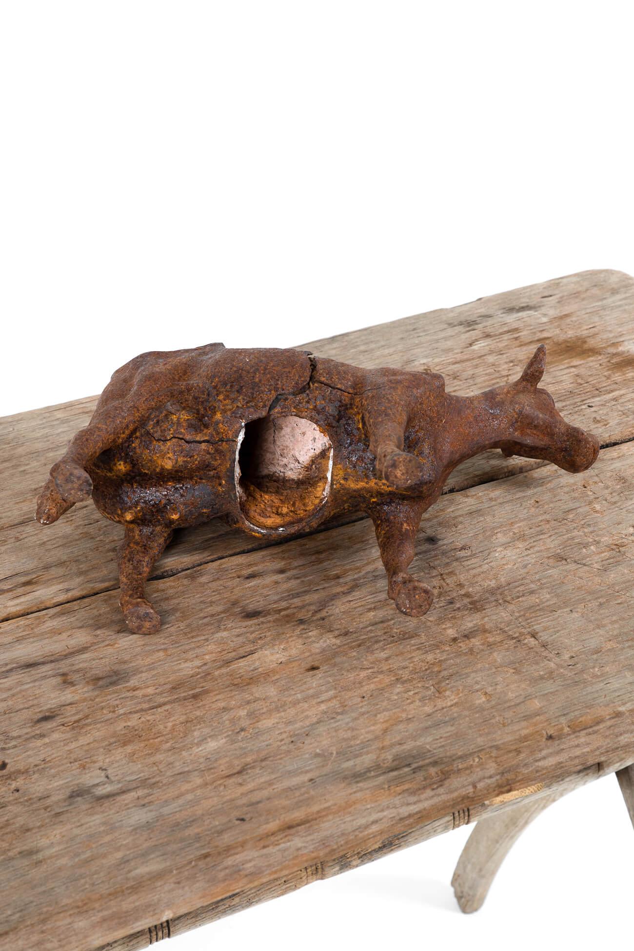 20th Century Butcher’S Shop Display Cow in Cast Iron, circa 1900