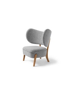 Gray Tmbo Lounge Chair in Oak and Bute/Storr Upholstery by Mazo Design