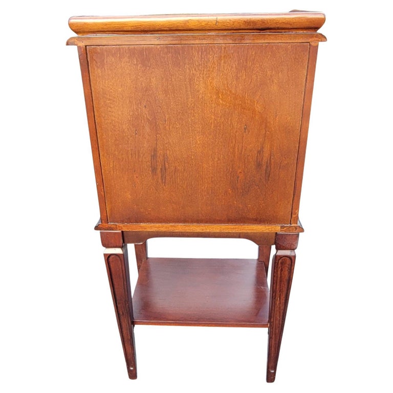 Butler Free Standing Cherry Tiered 4Drawer Silver Chest For Sale at