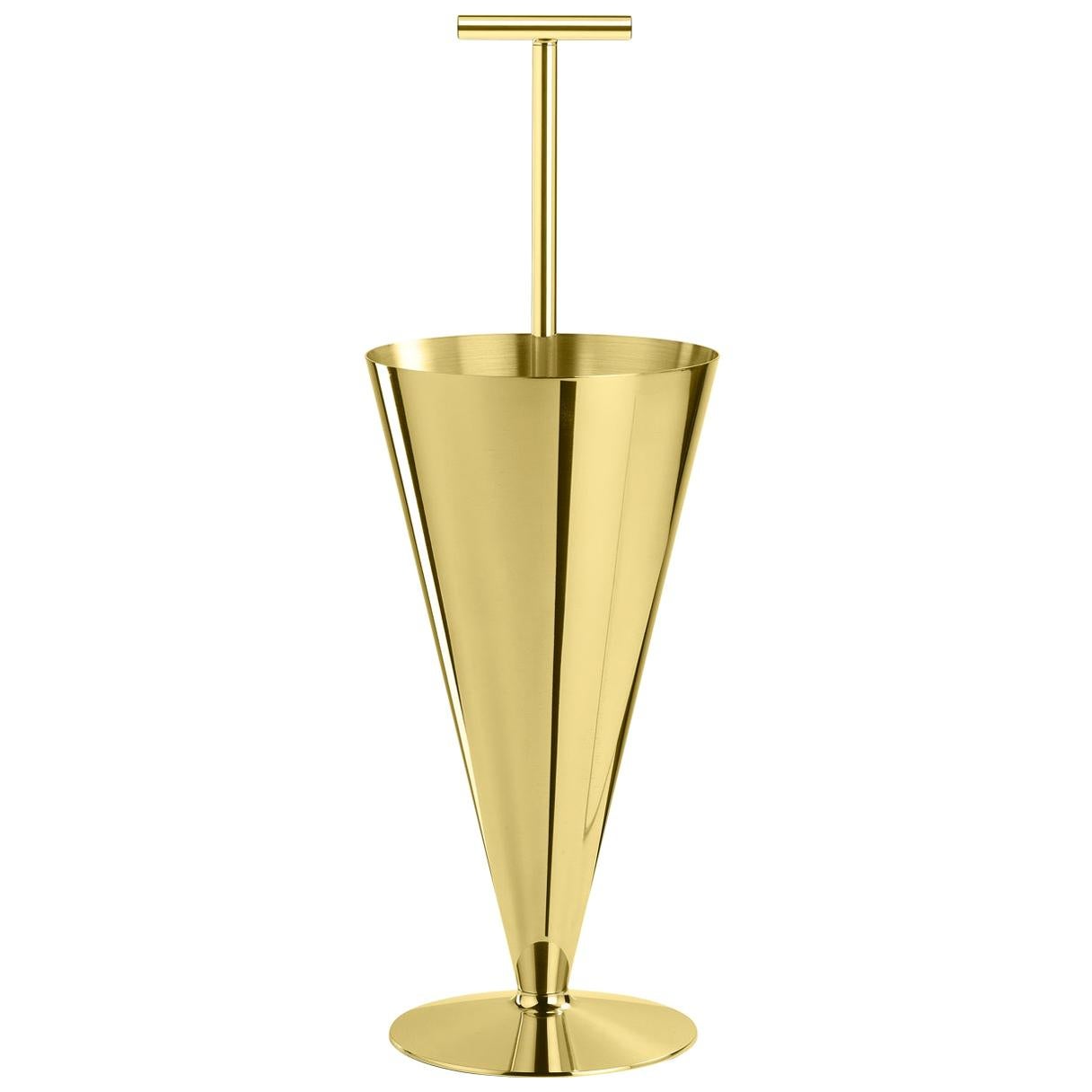 Butler Satin Brass Umbrella Stand By Richard Hutten